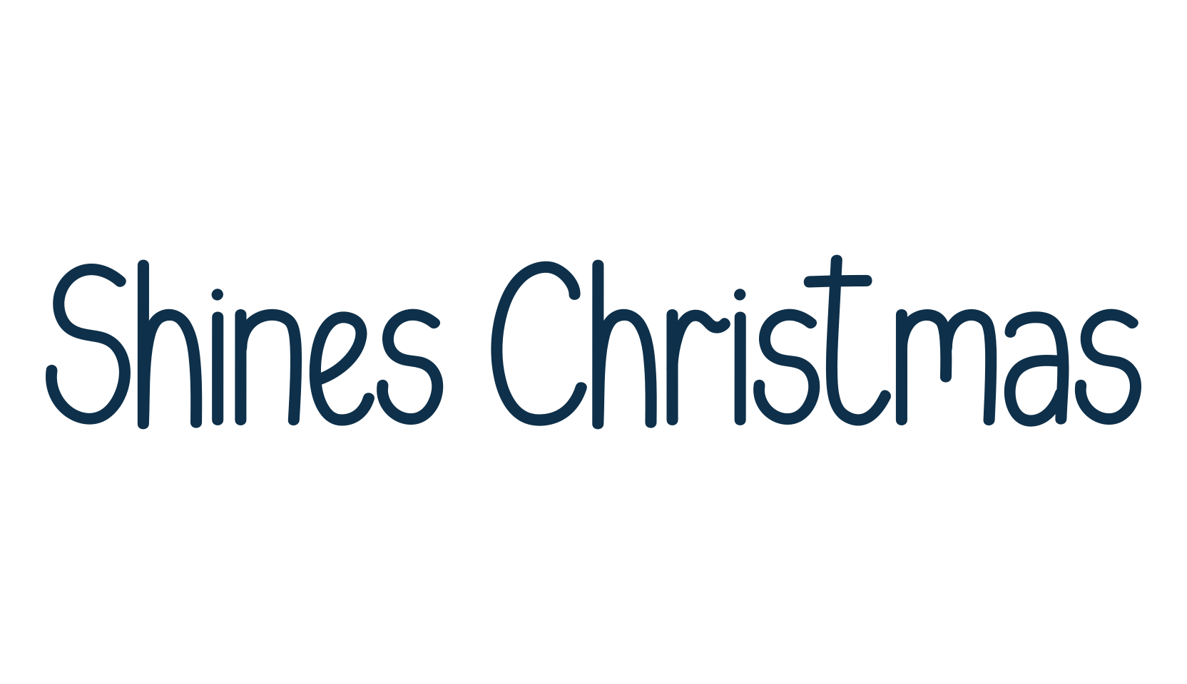 Shines Christmas, fancy decorative font preview