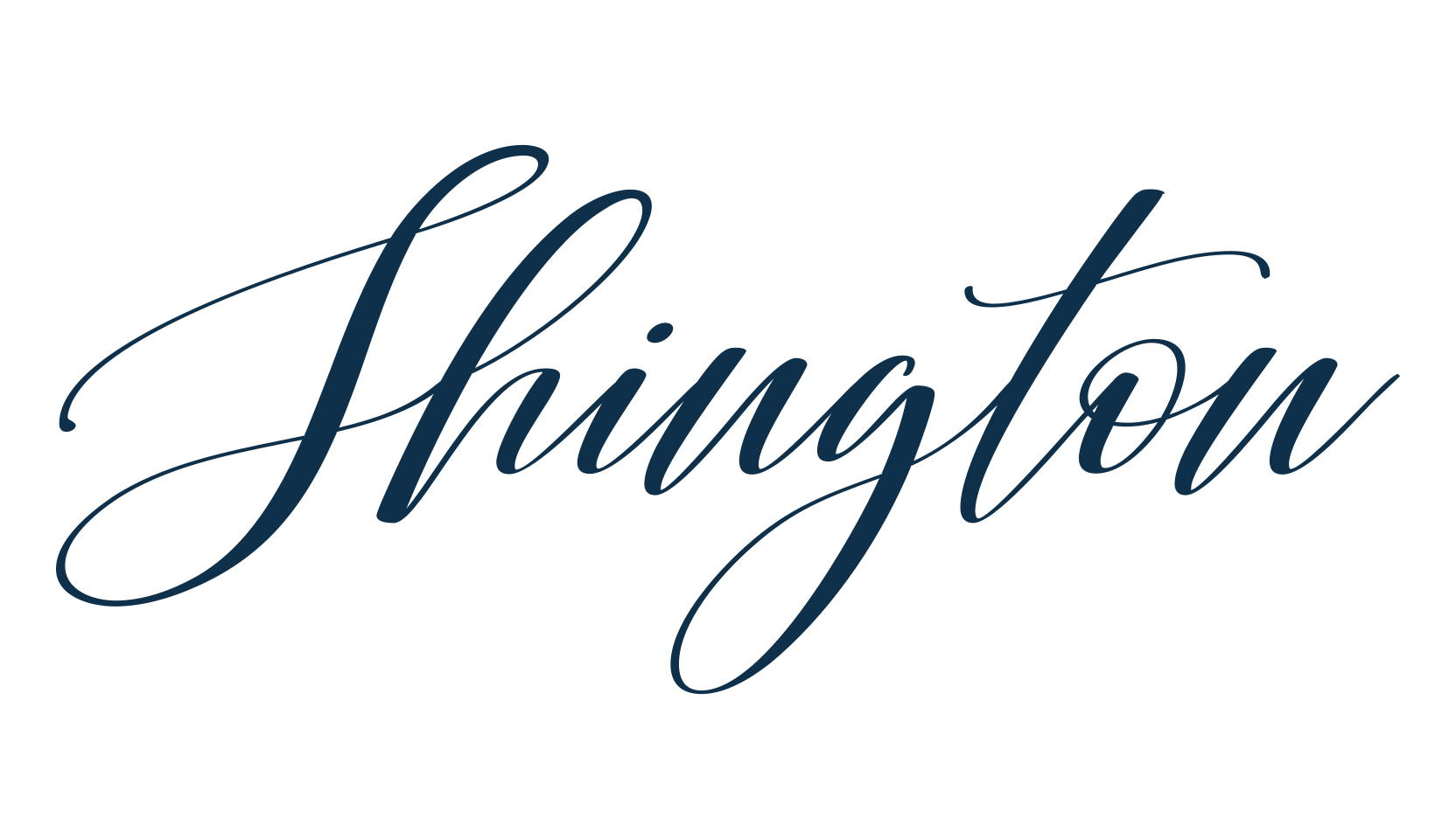 Shington, script calligraphy fancy decorative font preview