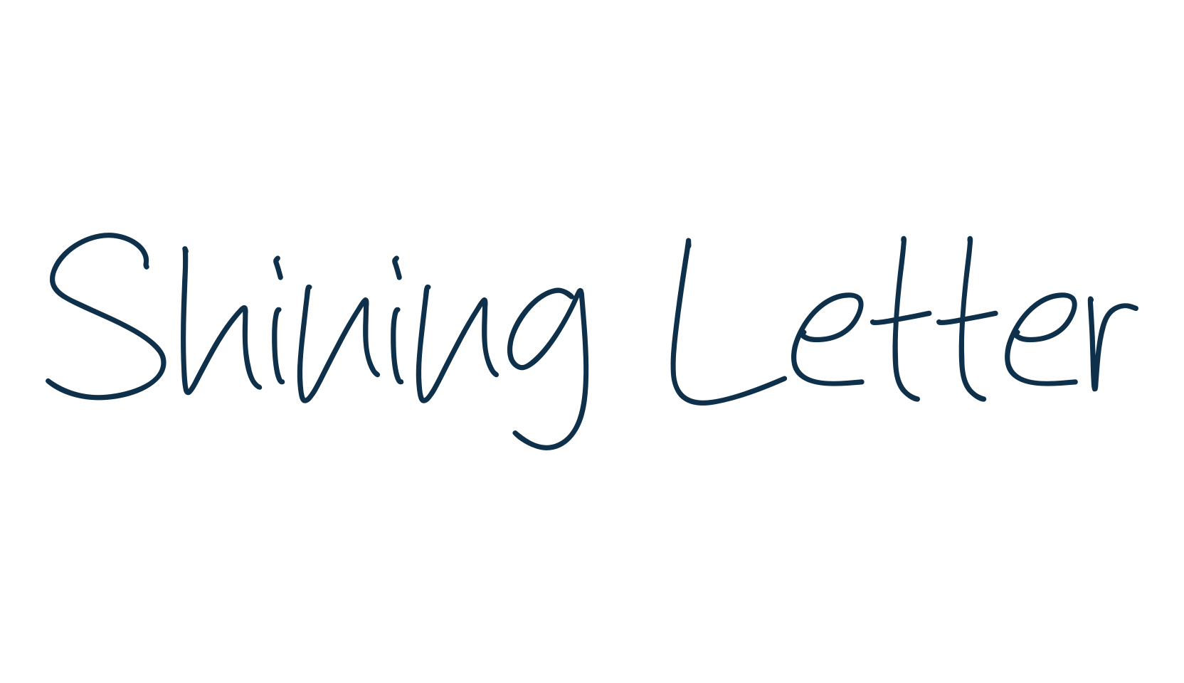 Shining Letter, script handwritten fancy decorative calligraphy font preview