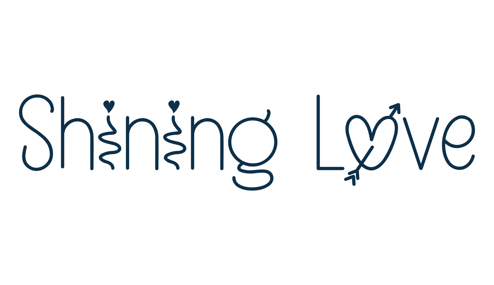 Shining Love, display market font preview