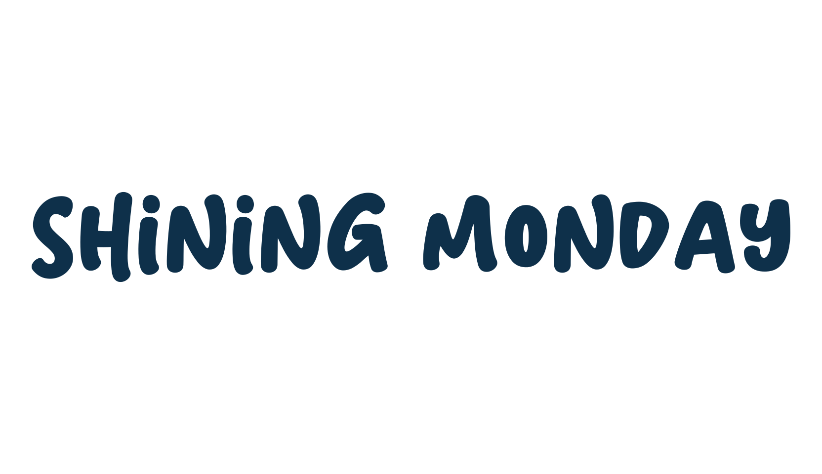 Shining Monday, cartoon font preview