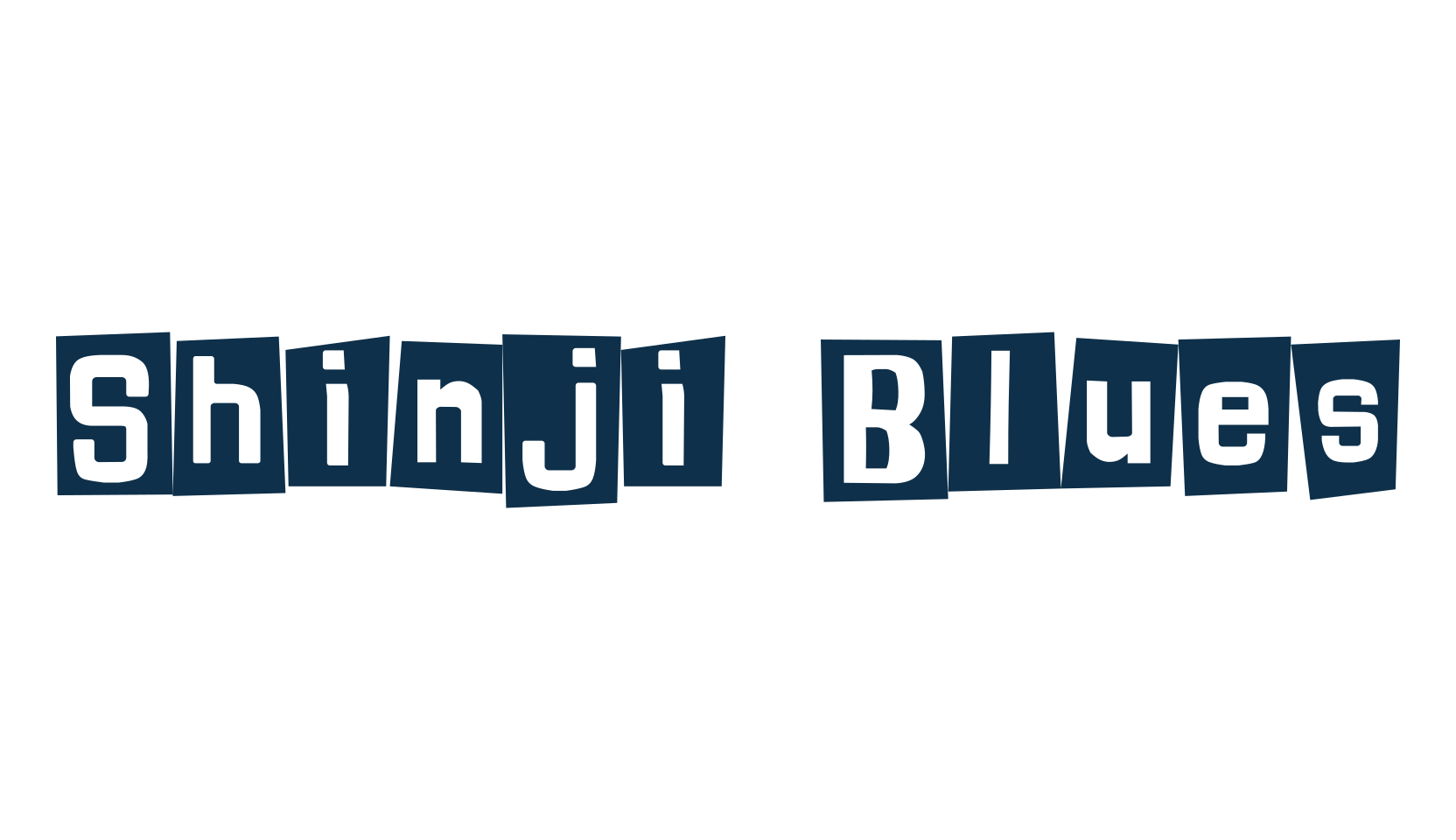 Shinji Blues, fancy decorative font preview
