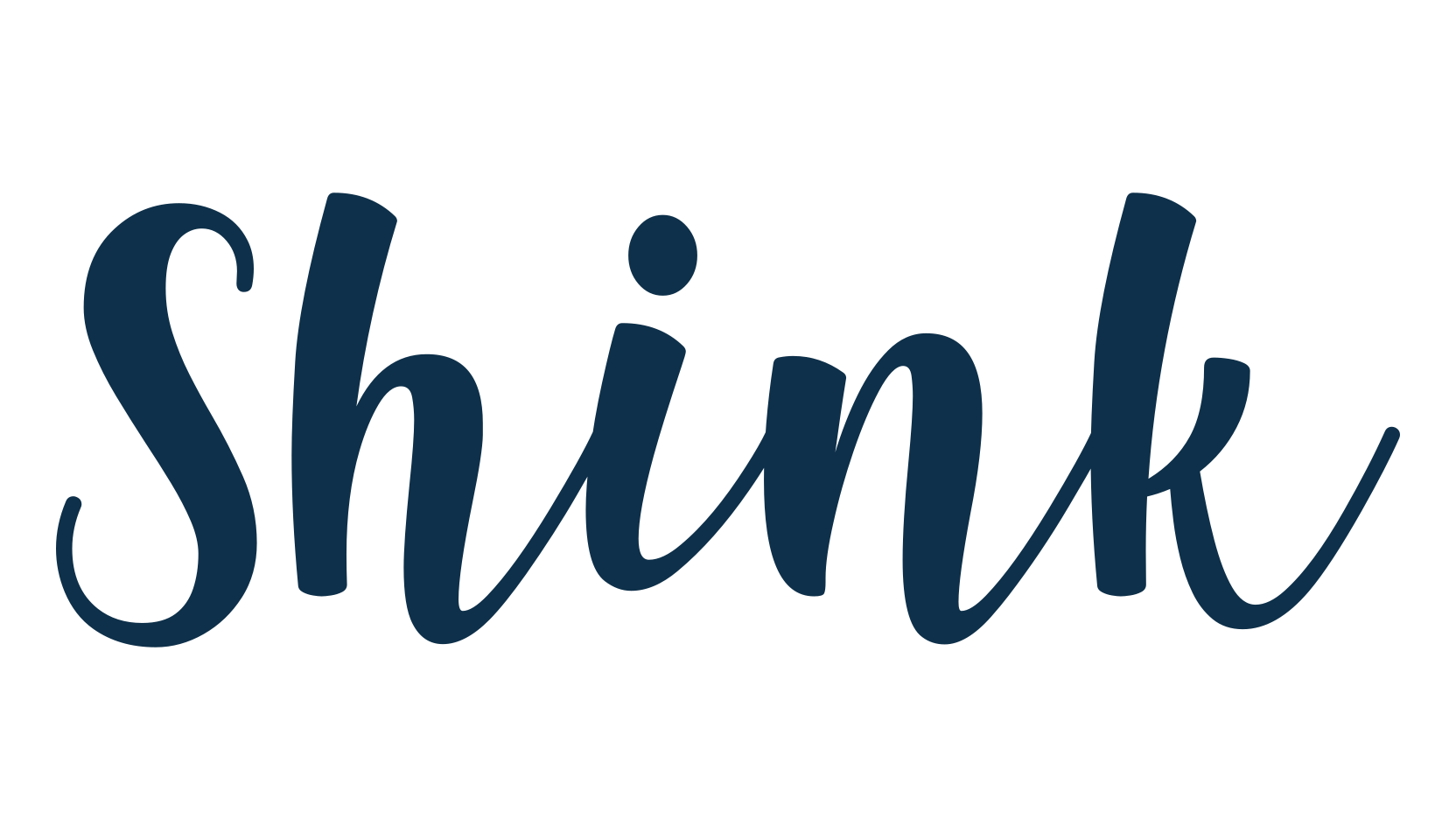 Shink, calligraphy font preview