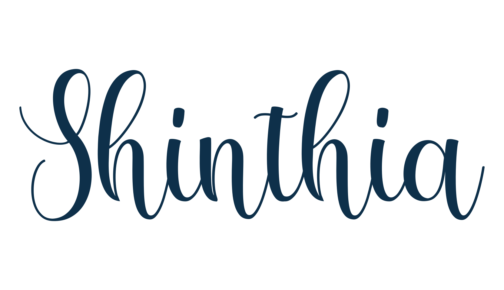 Shinthia, script calligraphy fancy decorative font preview