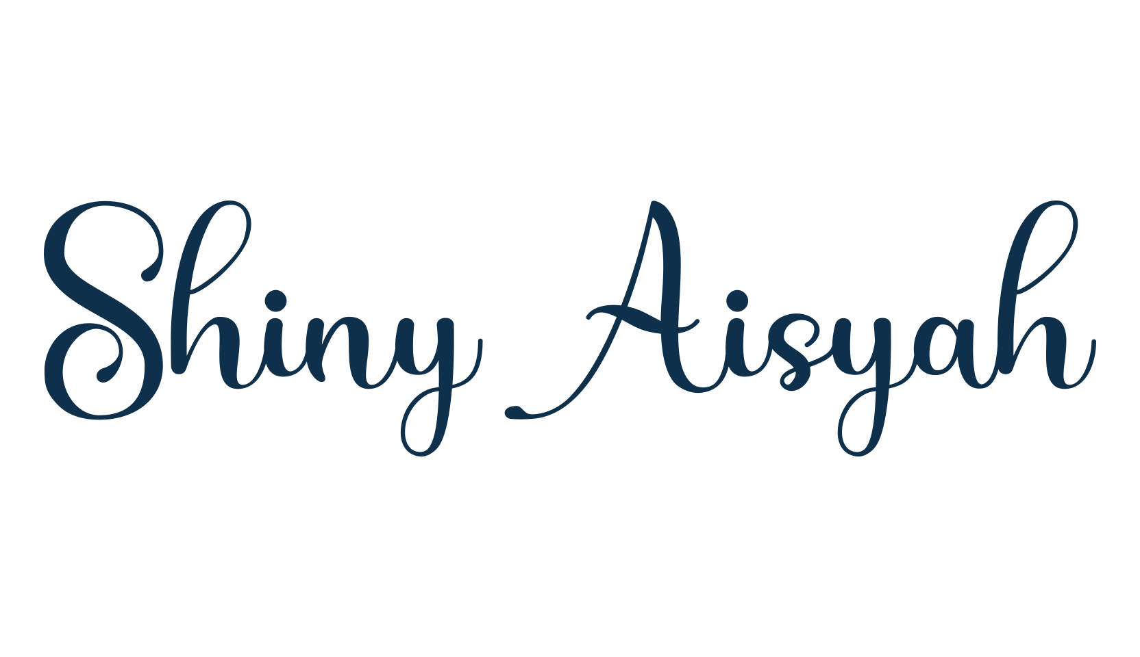 Shiny Aisyah, calligraphy font preview