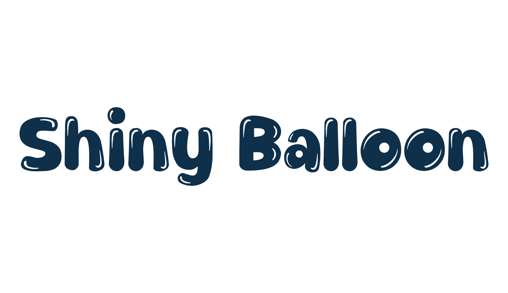 Shiny Balloon, cartoon font preview