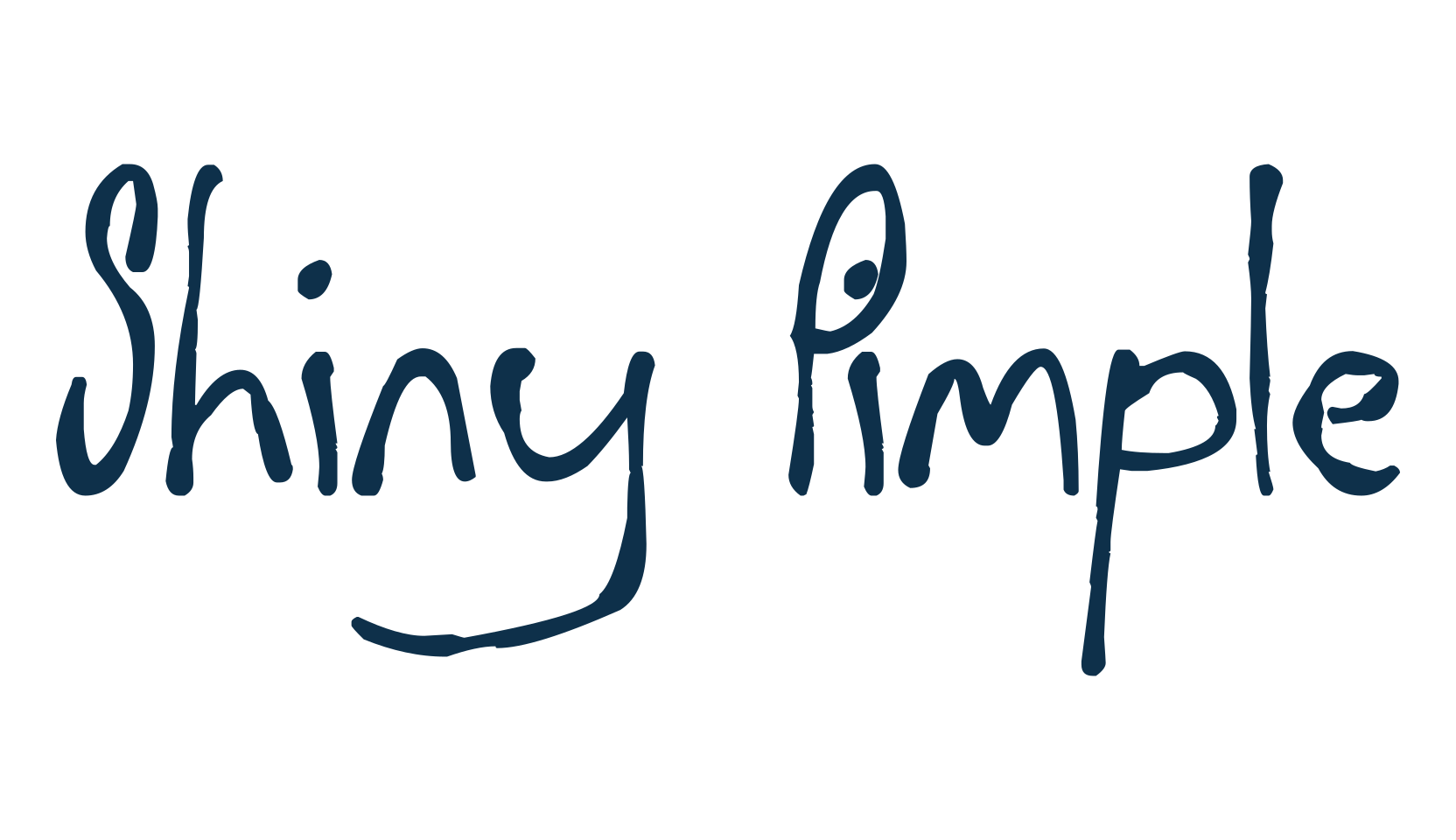 Shiny Pimple, script handwritten fancy decorative calligraphy font preview