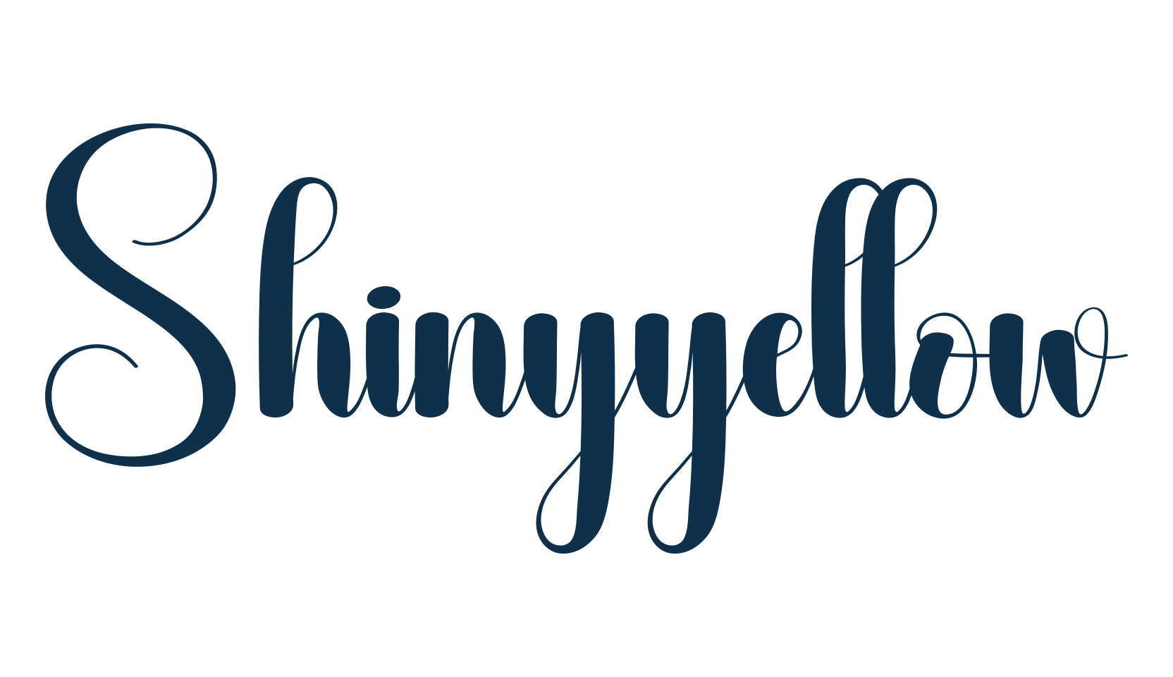Shinyyellow, fancy various decorative script calligraphy font preview