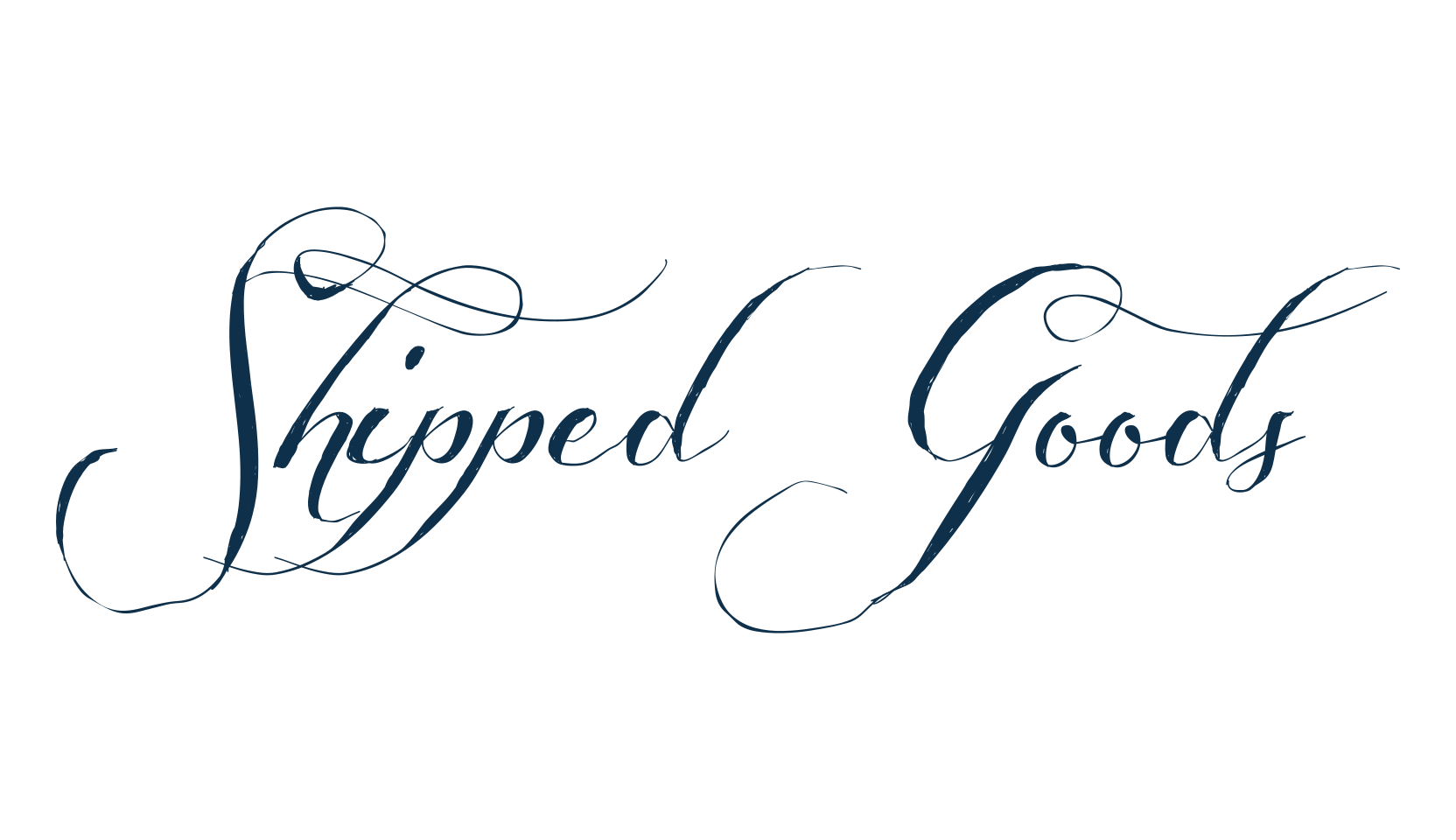 Shipped Goods, script calligraphy fancy decorative font preview