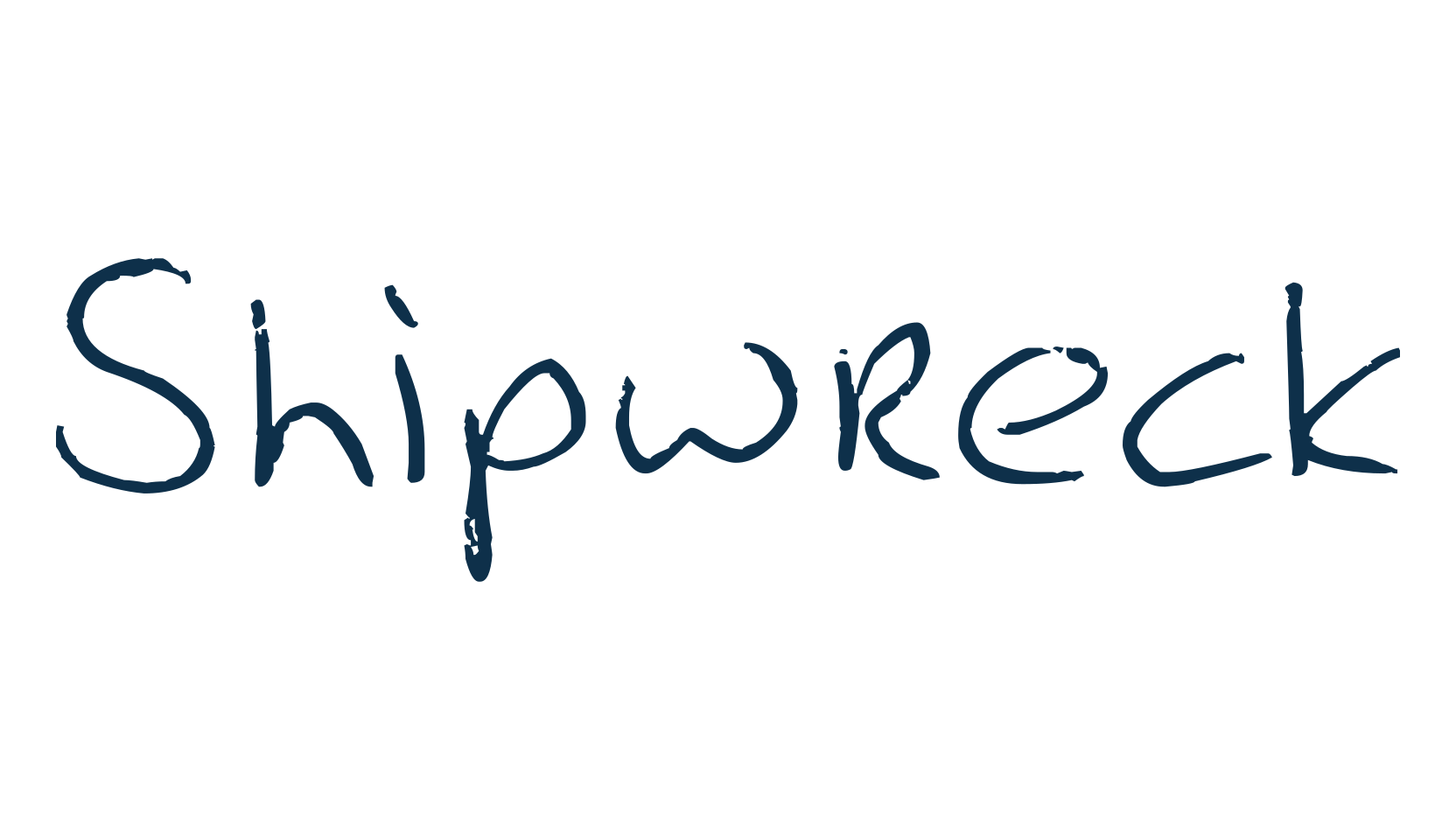 Shipwreck, handwriting font preview
