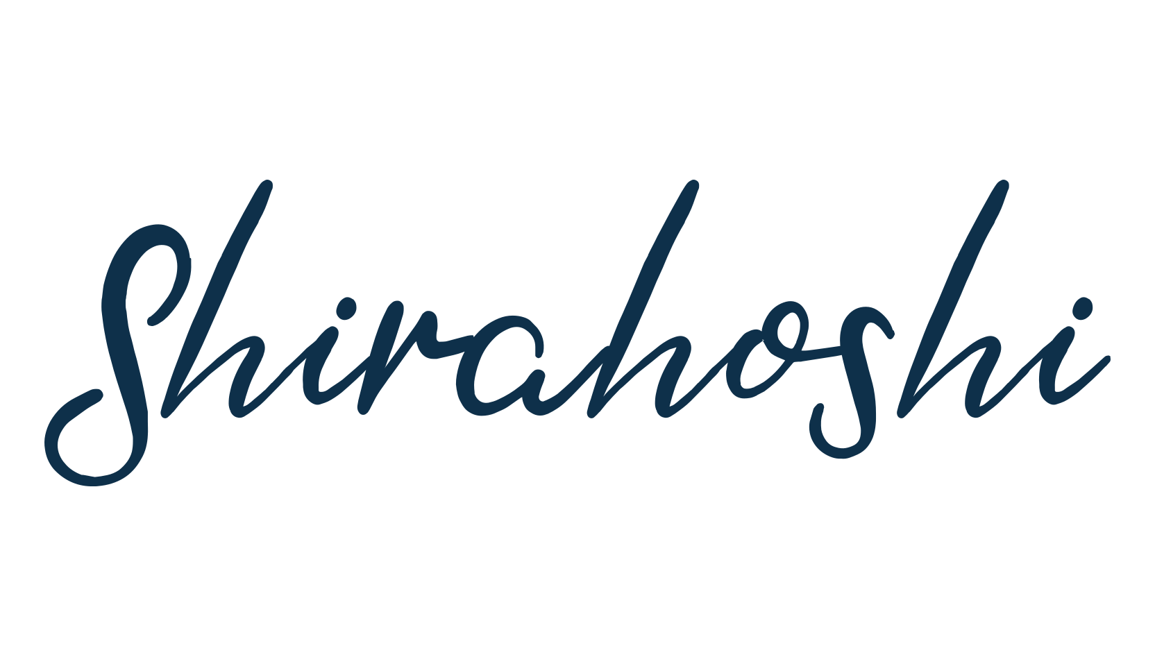 Shirahoshi, script handwritten fancy decorative calligraphy font preview