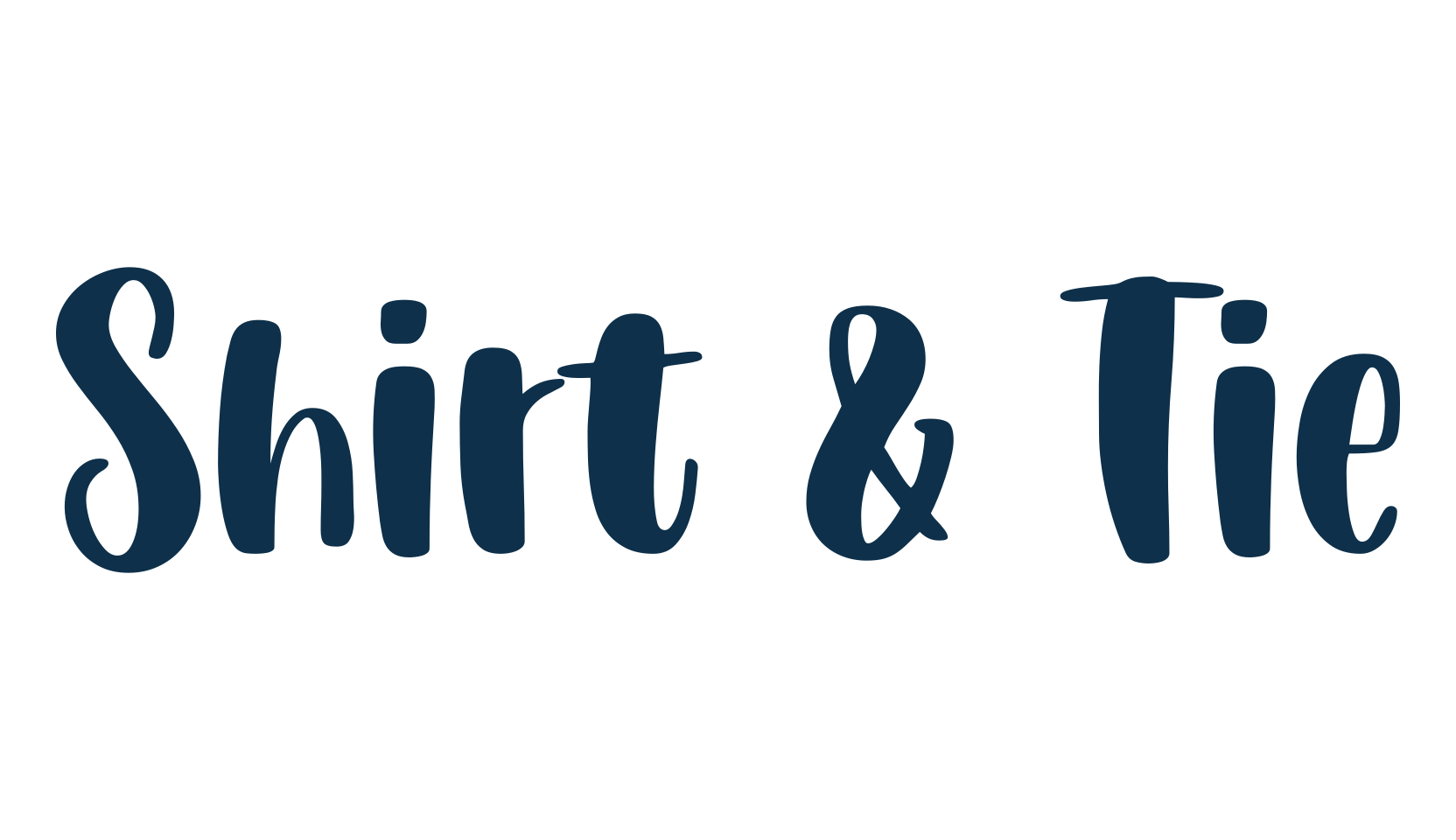 Shirt & Tie, fancy various decorative script calligraphy font preview