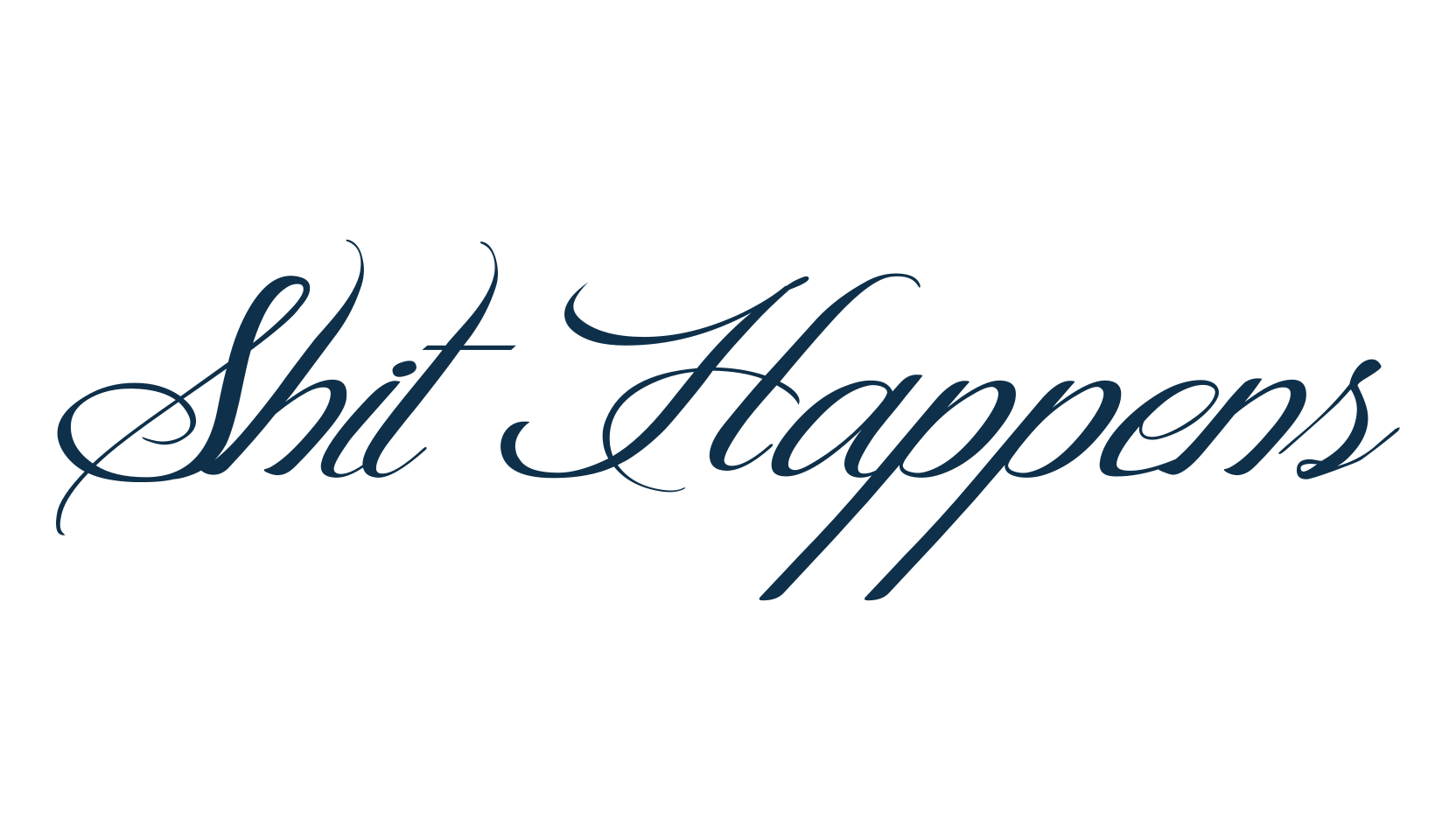 Shit Happens, calligraphy font preview