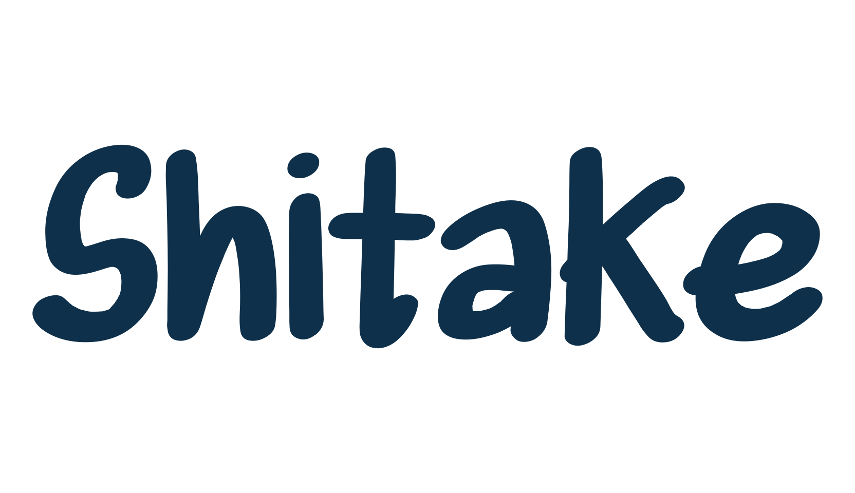 Shitake, handwriting font preview