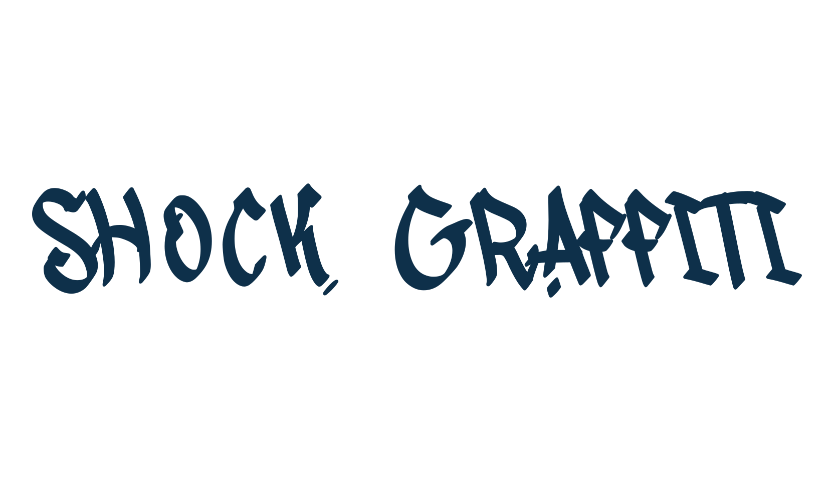Shock Graffiti, script graffiti fancy decorative calligraphy font preview