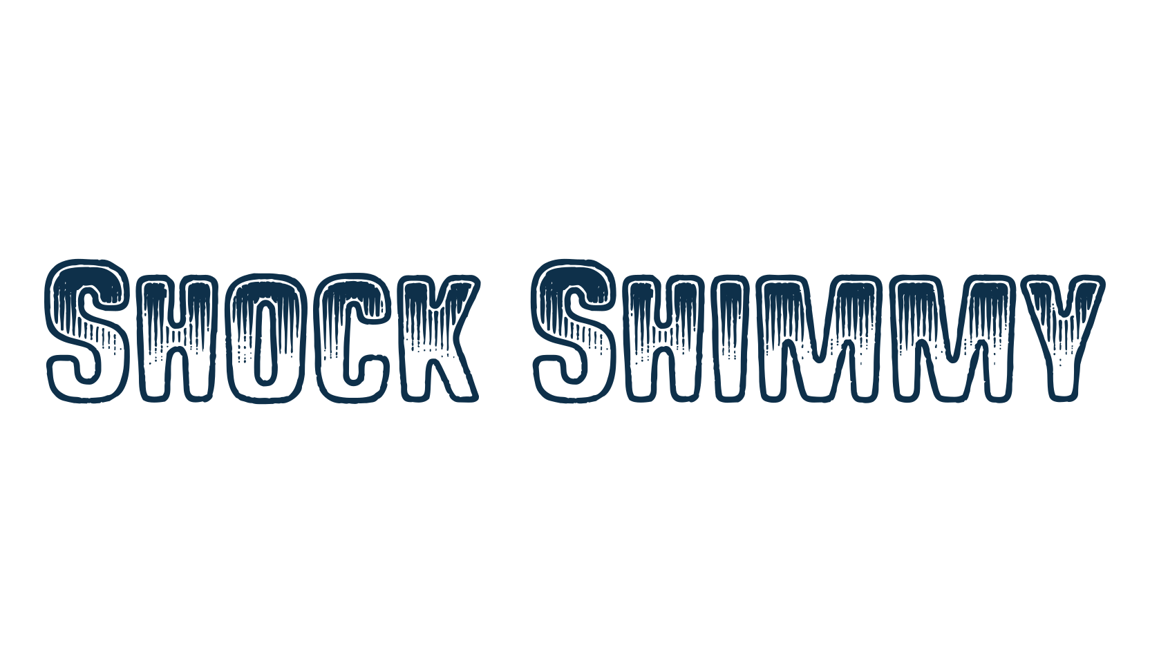 Shock Shimmy, holiday halloween fancy decorative horror font preview