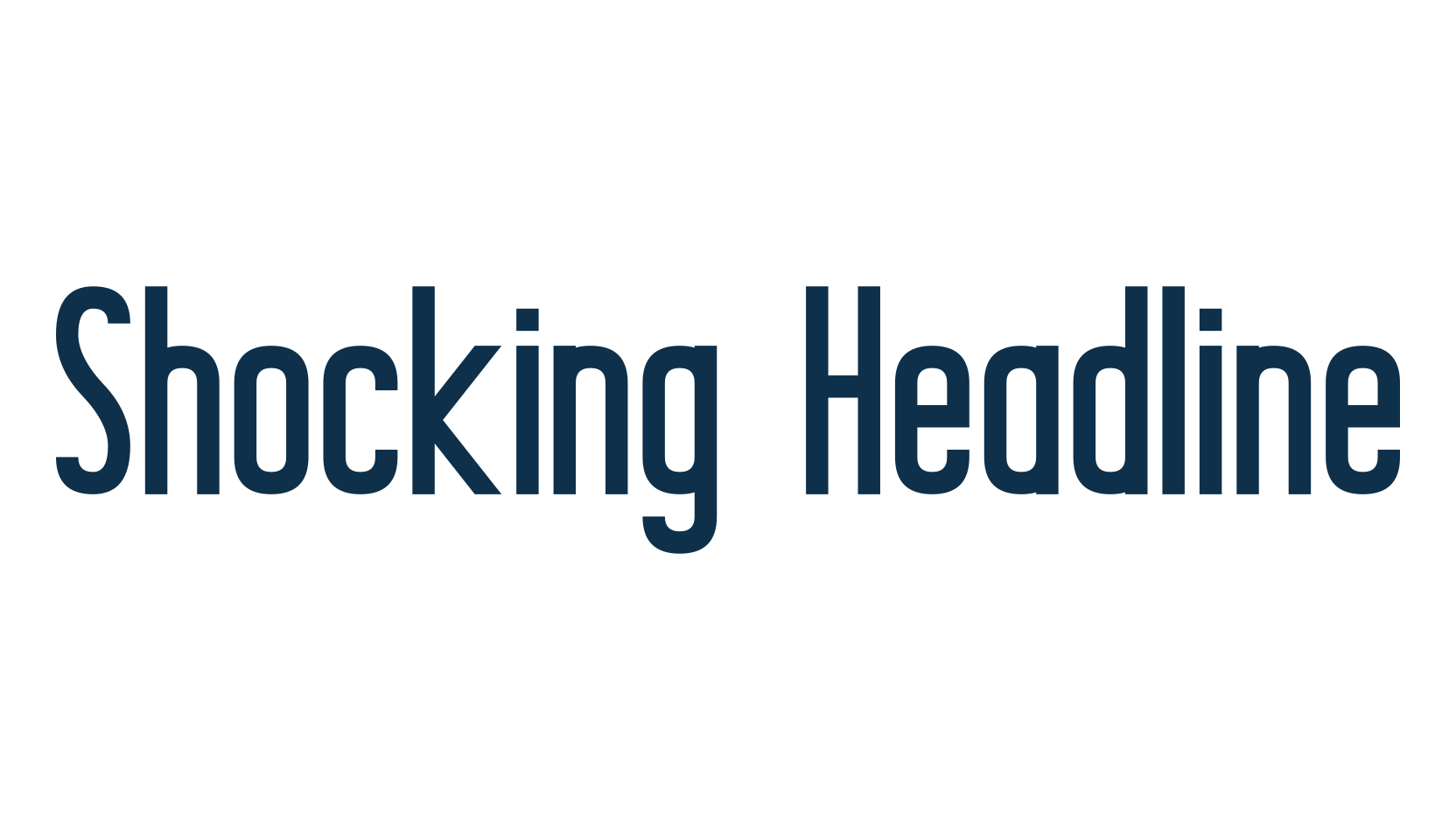 Shocking Headline, sans serif font preview