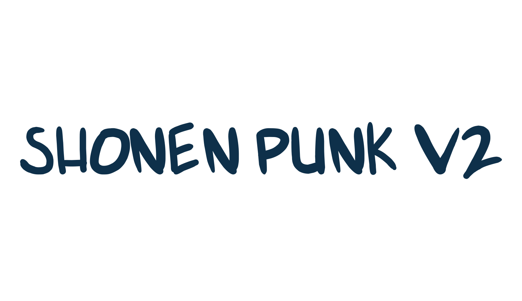 Shonen Punk v2, cartoon font preview