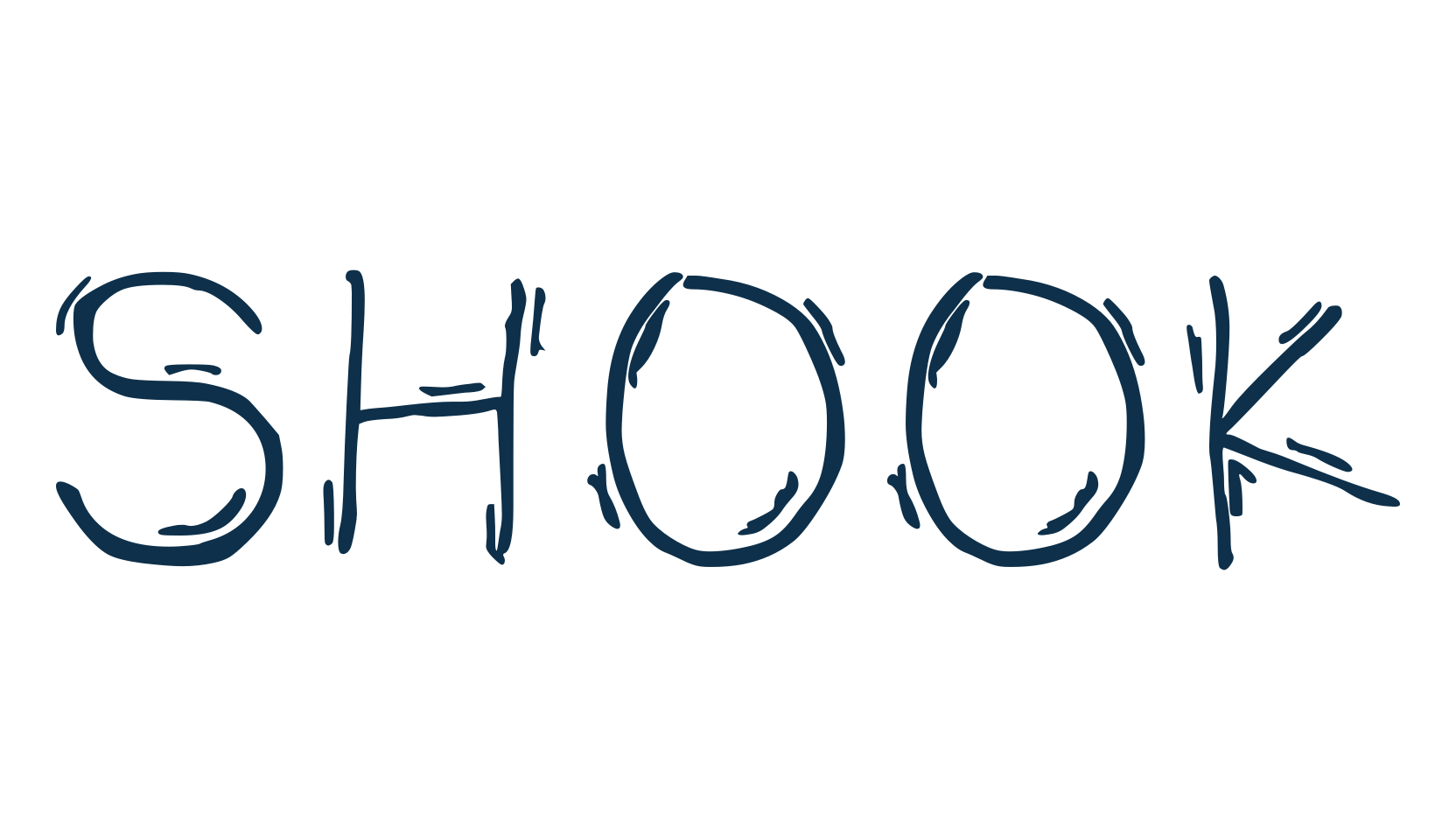 Shook, cartoon font preview