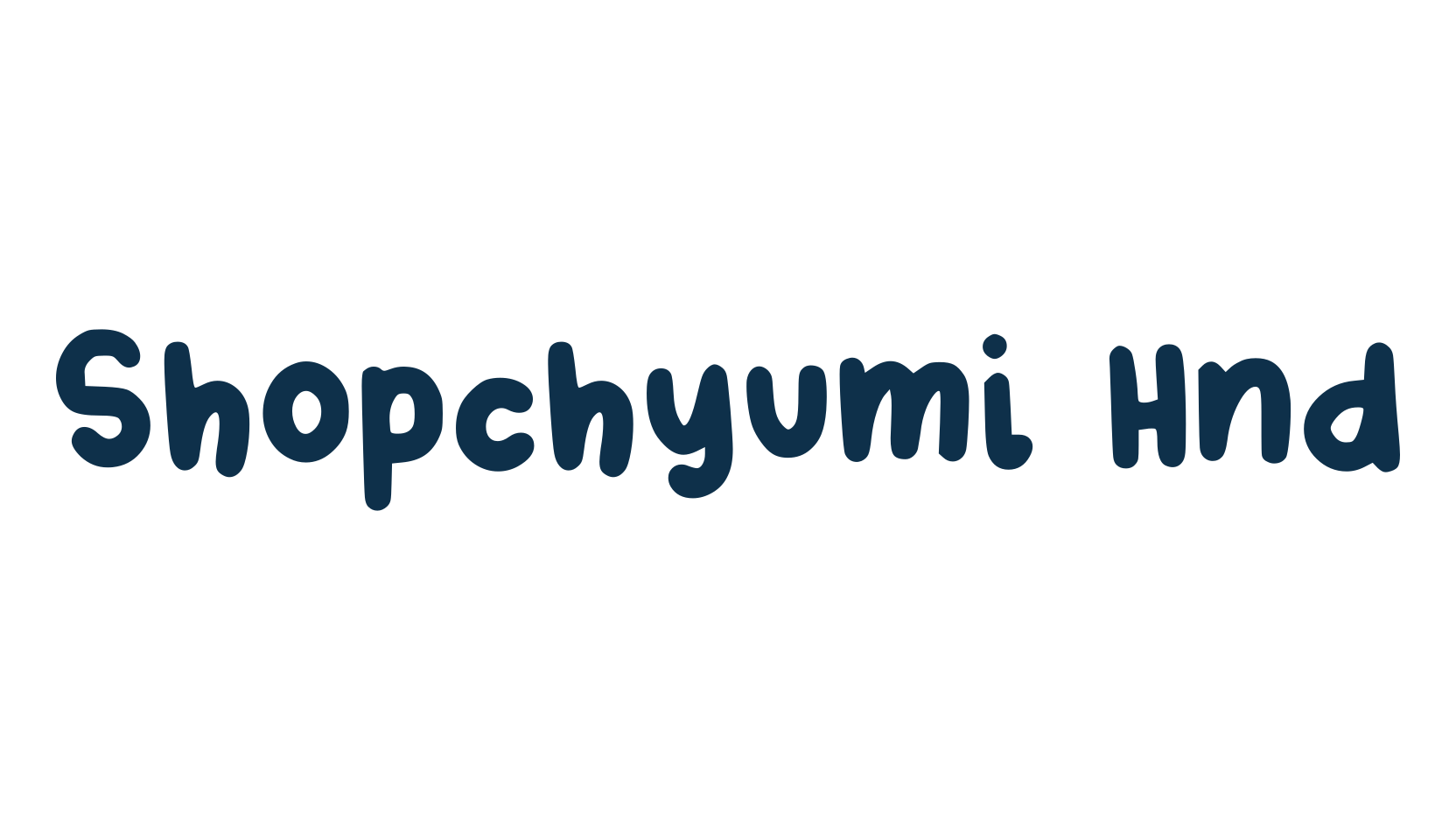 Shopchyumi Hnd, handwriting font preview