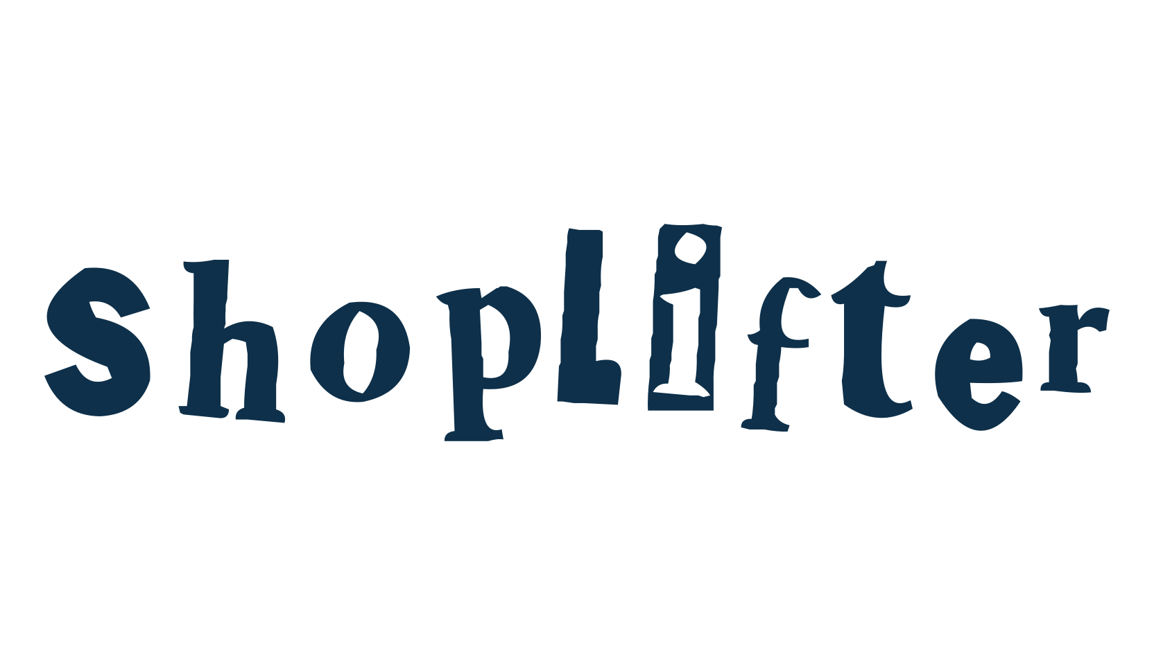 Shoplifter, distorted font preview