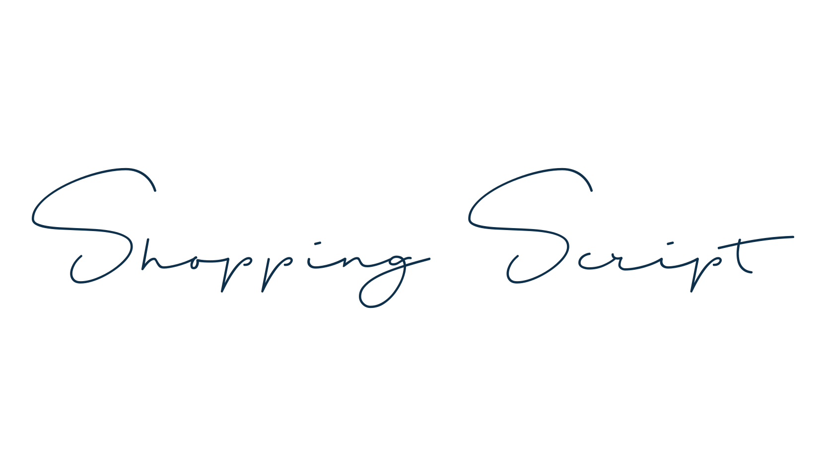 Shopping Script, handwriting font preview