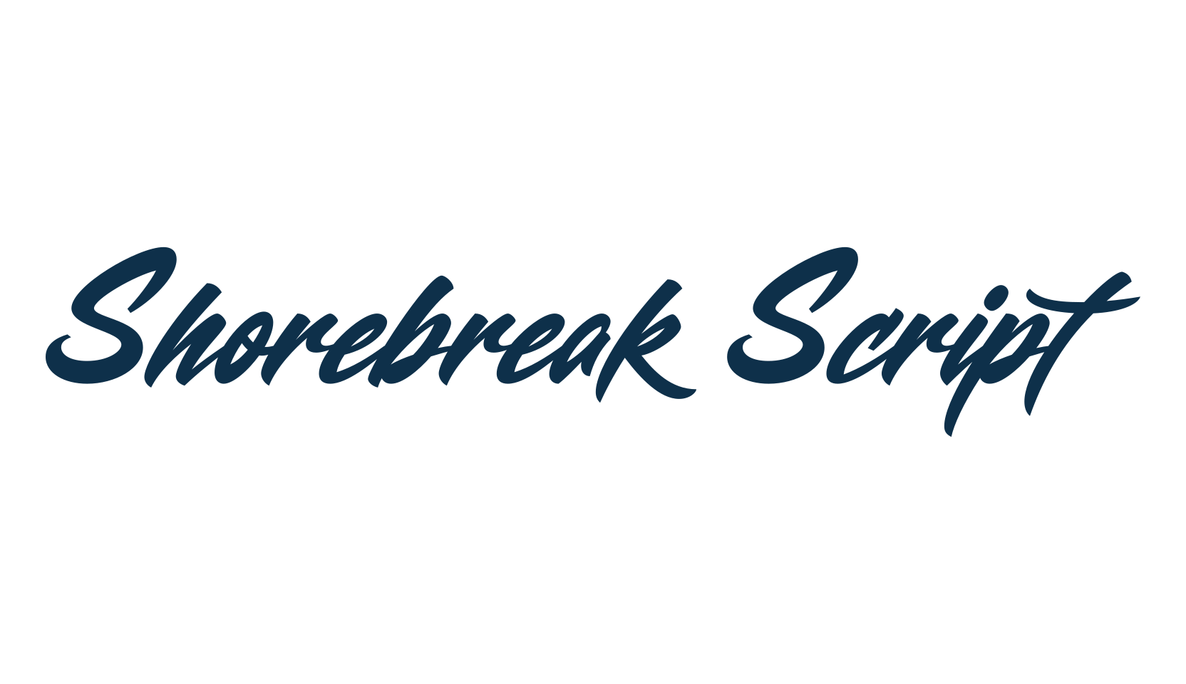 Shorebreak Script, script brush fancy decorative calligraphy font preview