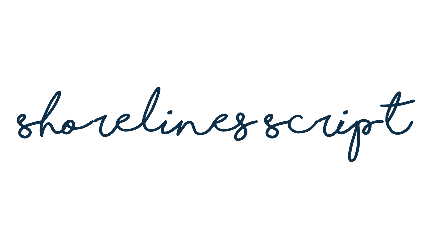 Shorelines Script, handwriting font preview