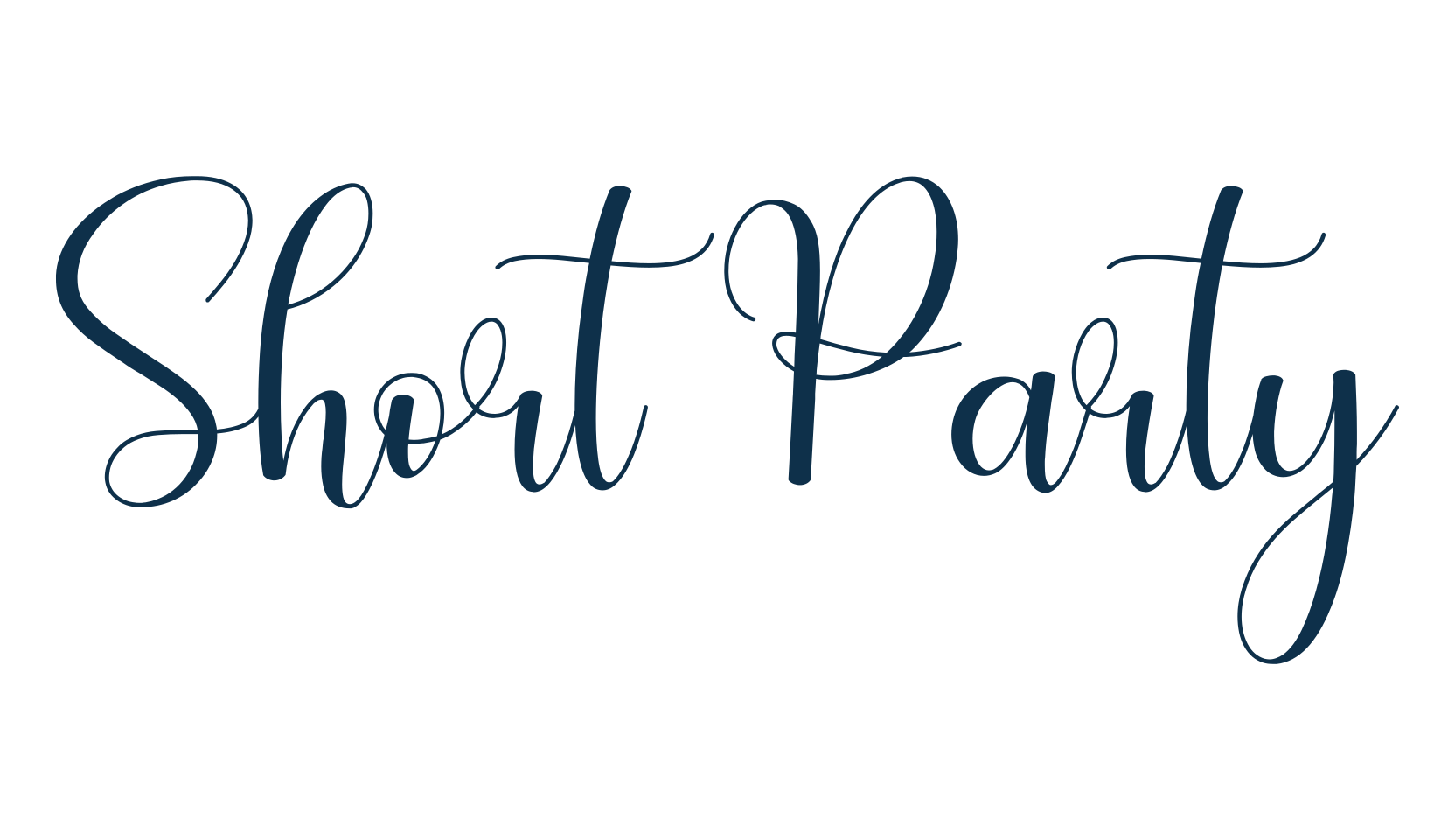 Short Party, script calligraphy fancy decorative font preview