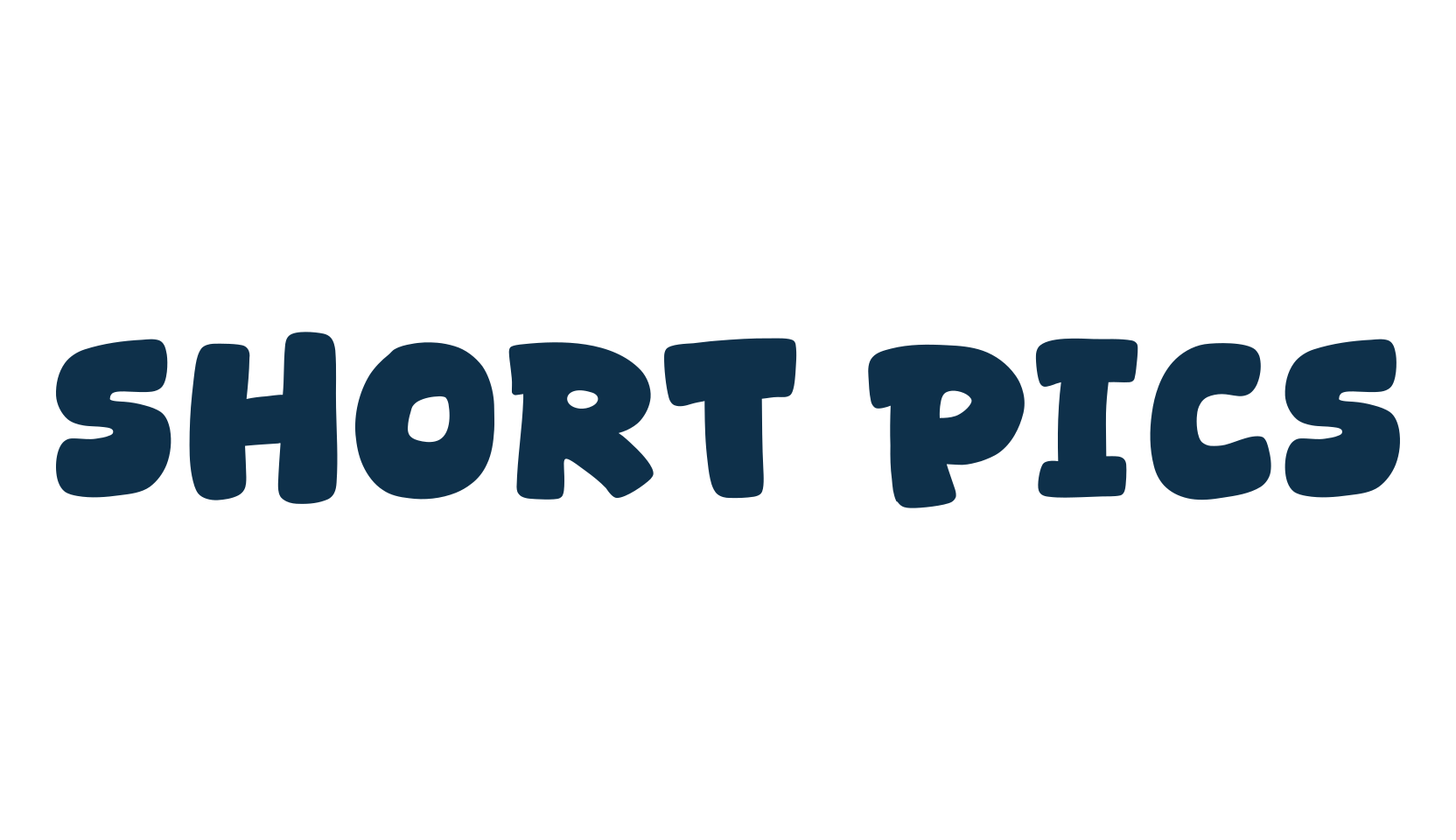 Short Pics, cartoon font preview