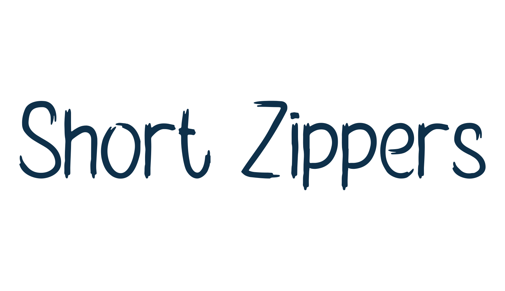 Short Zippers, script brush fancy decorative calligraphy font preview