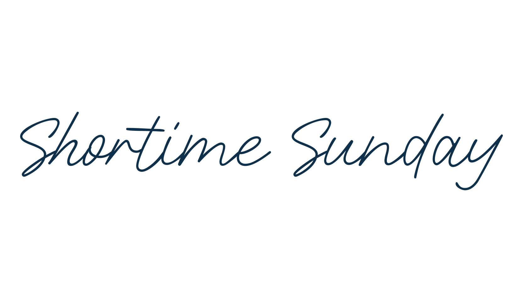 Shortime Sunday, script handwritten fancy decorative calligraphy font preview