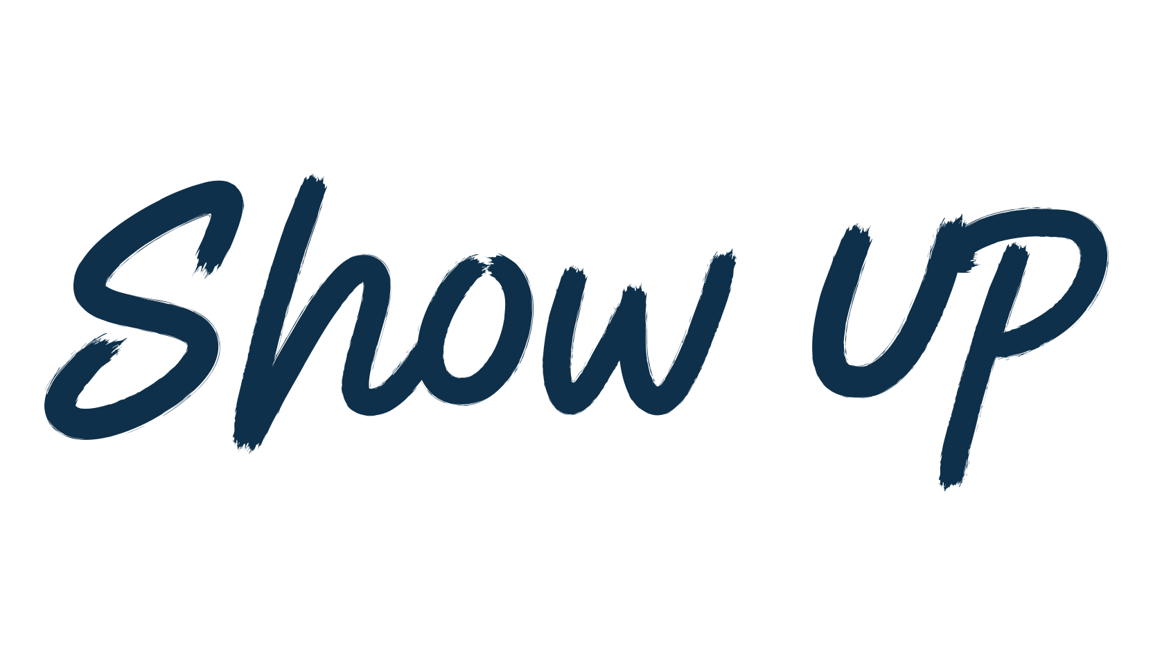 Show Up, script brush fancy decorative calligraphy font preview