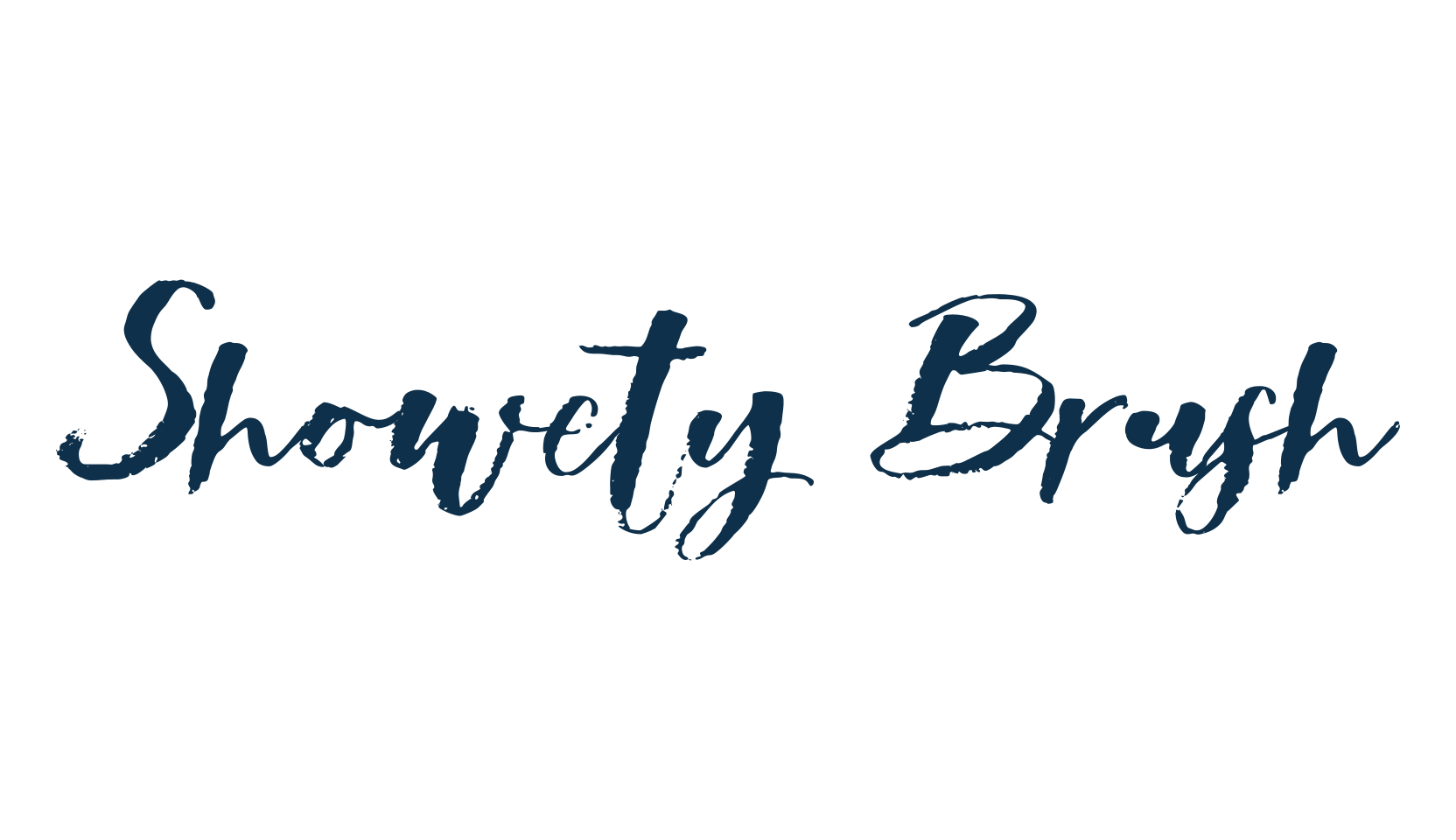 Showety Brush, script brush fancy decorative calligraphy font preview