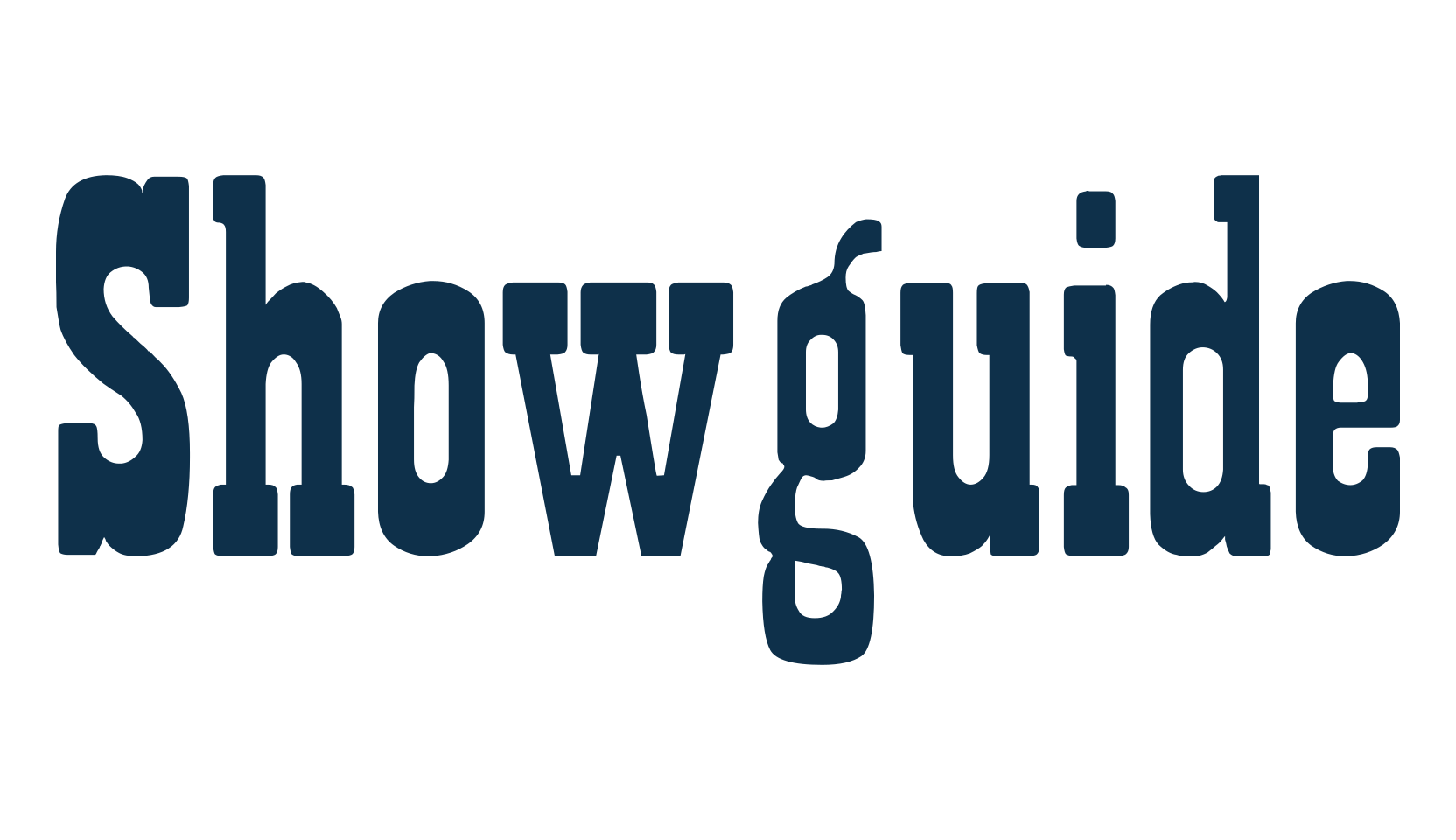 Showguide, western font preview