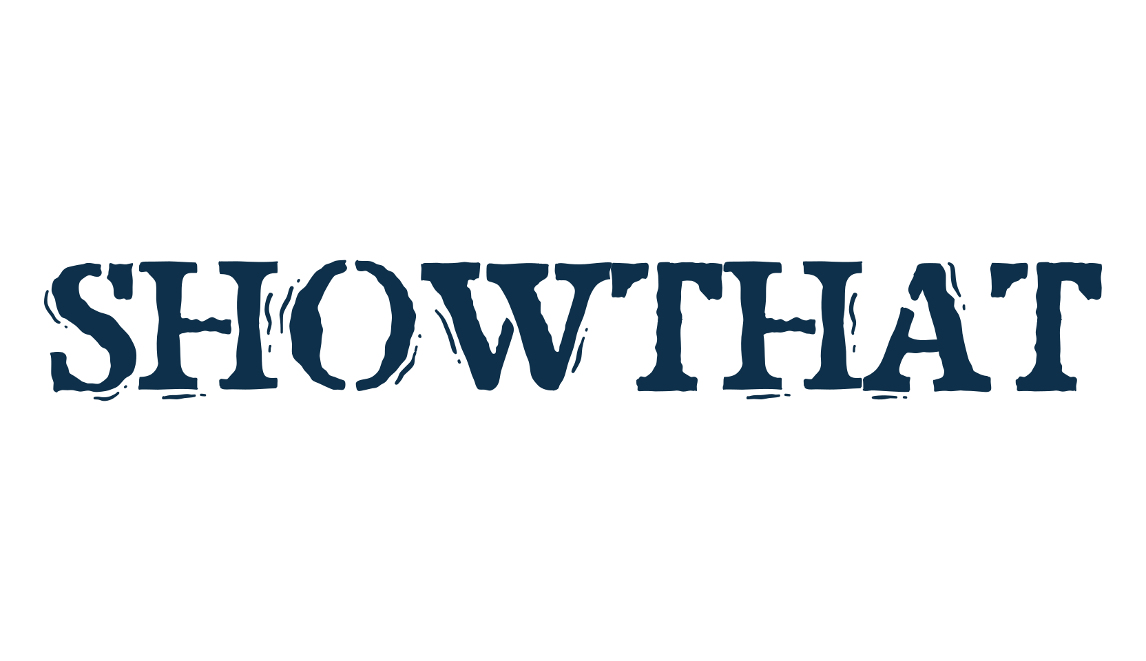 Showthat, fancy distorted decorative font preview