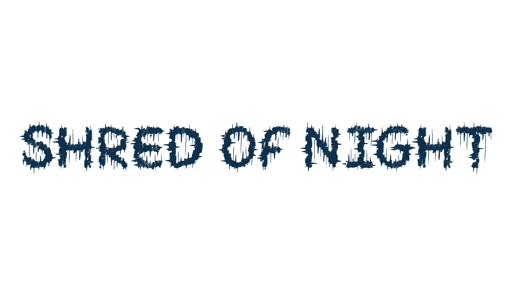 Shred Of Night, holiday halloween fancy decorative horror font preview