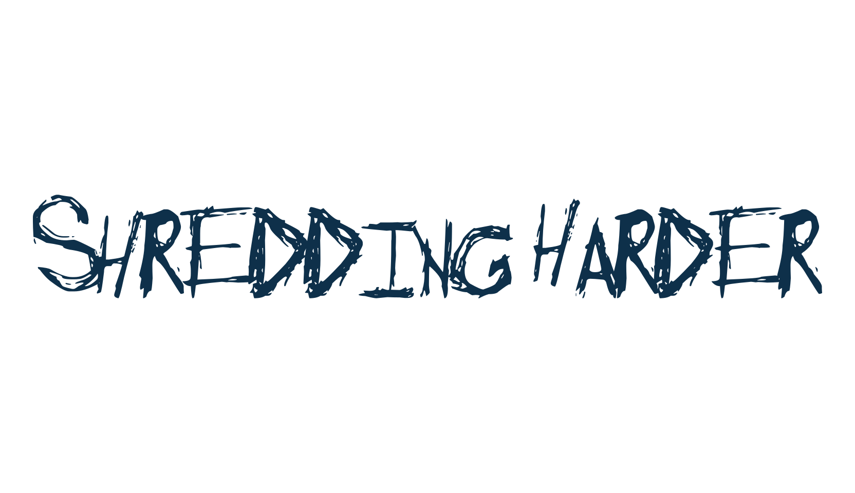 Shredding Harder, trash font preview
