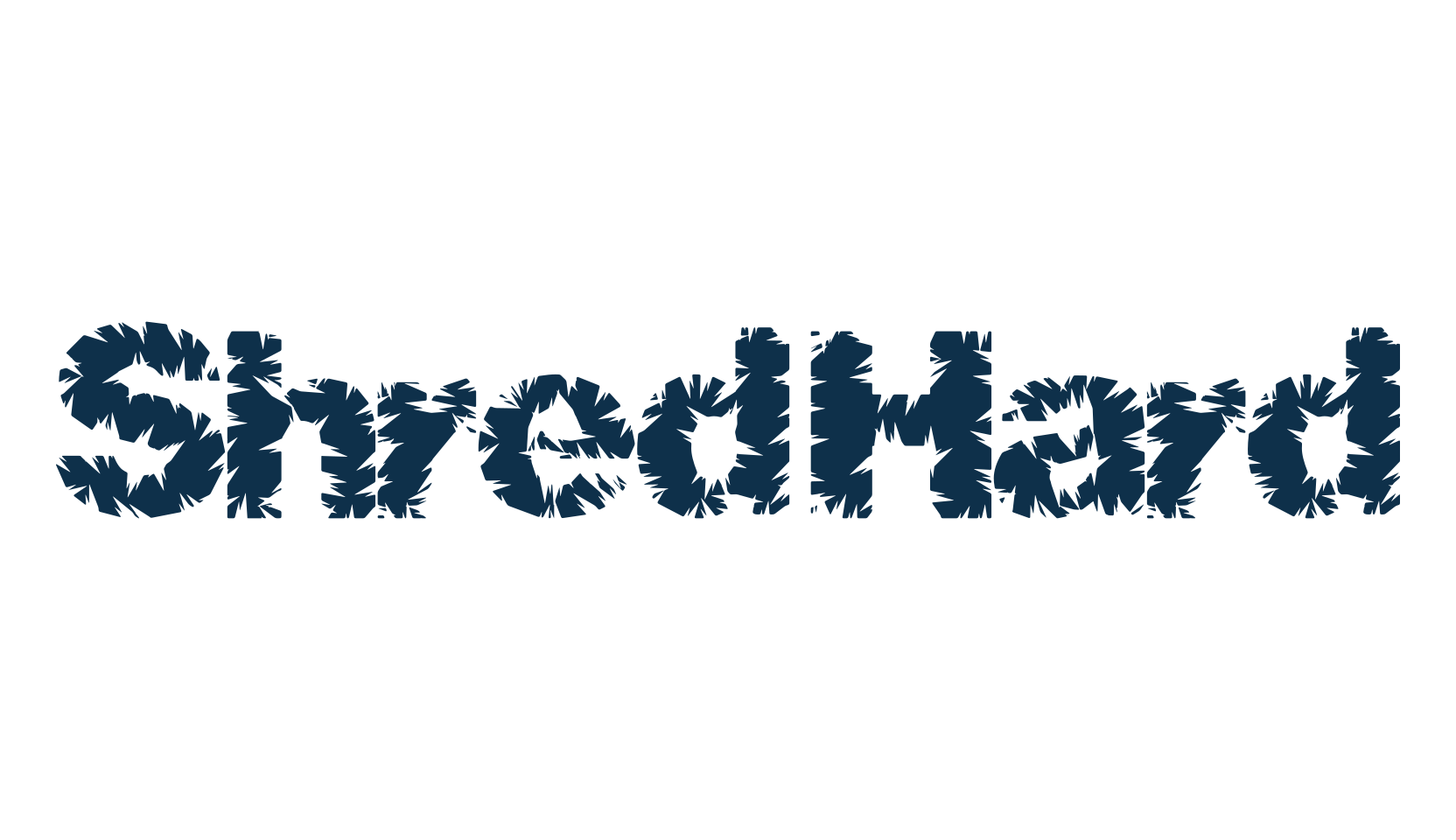 Shred Hard, destroy font preview