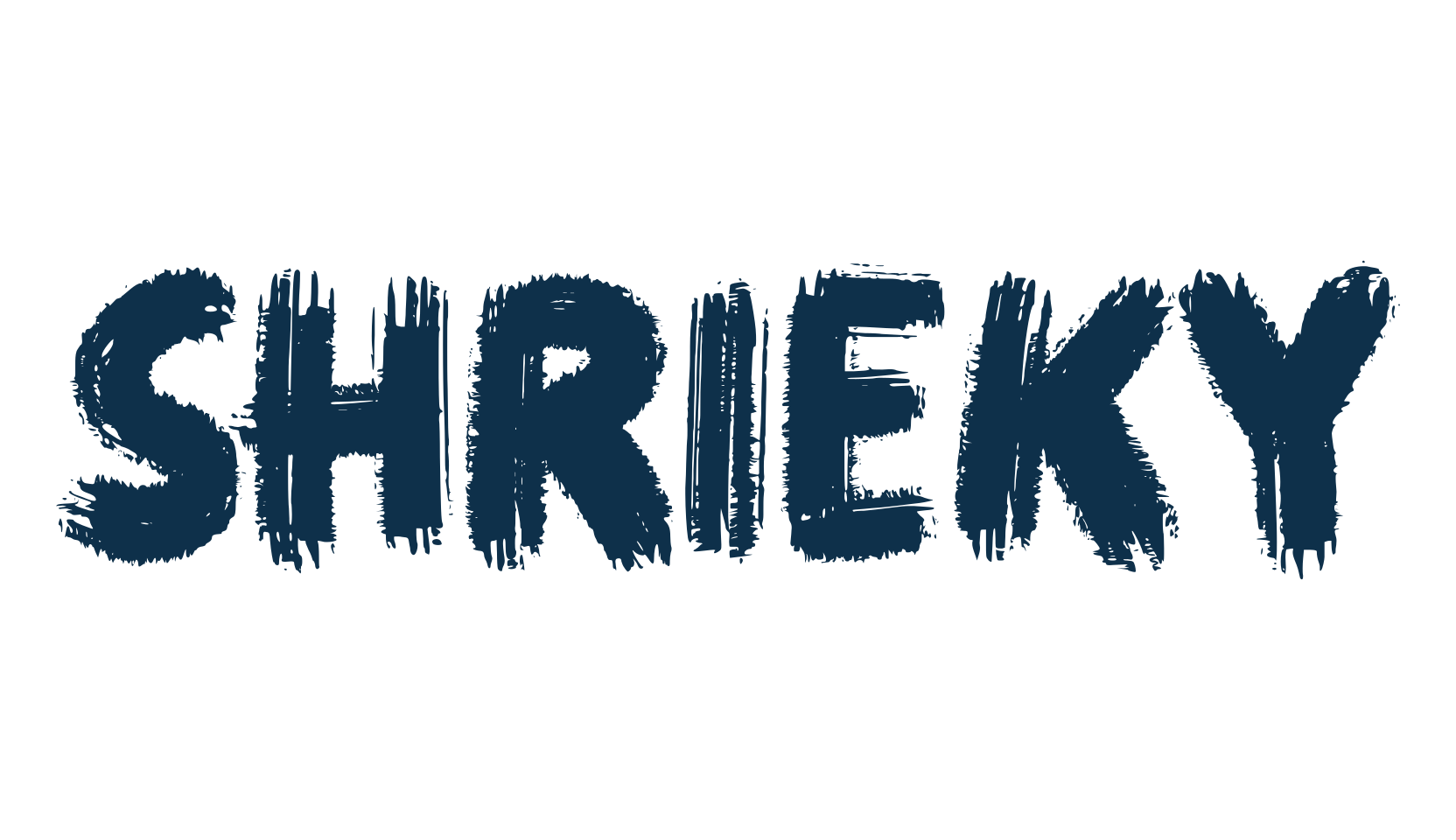 Shrieky, brush font preview