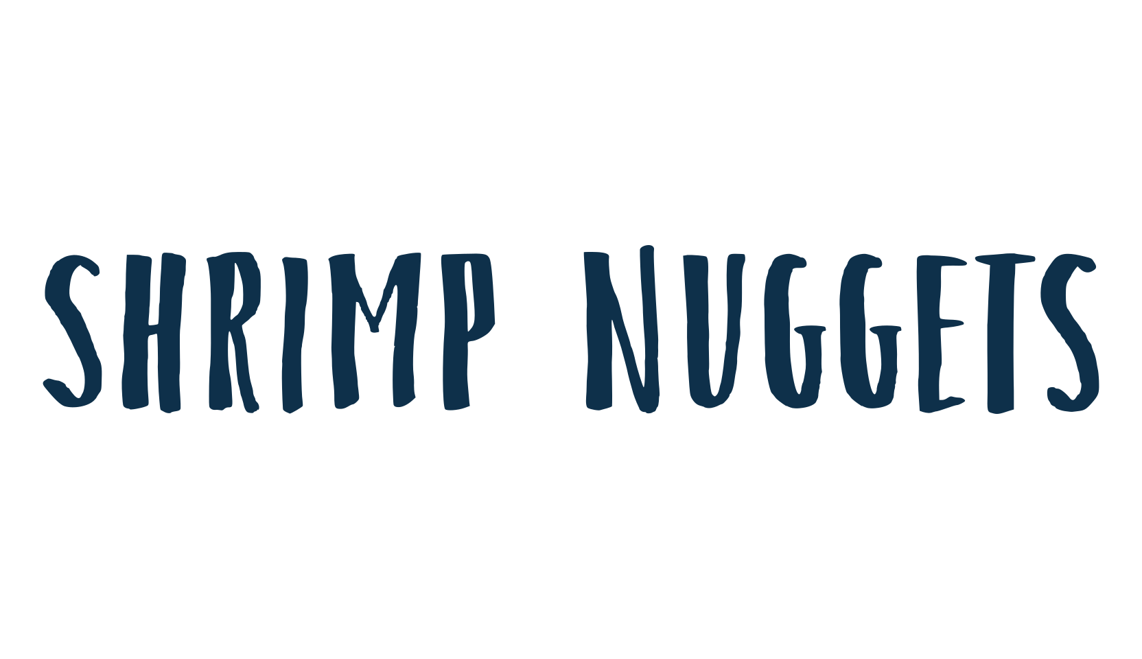 Shrimp Nuggets, various font preview