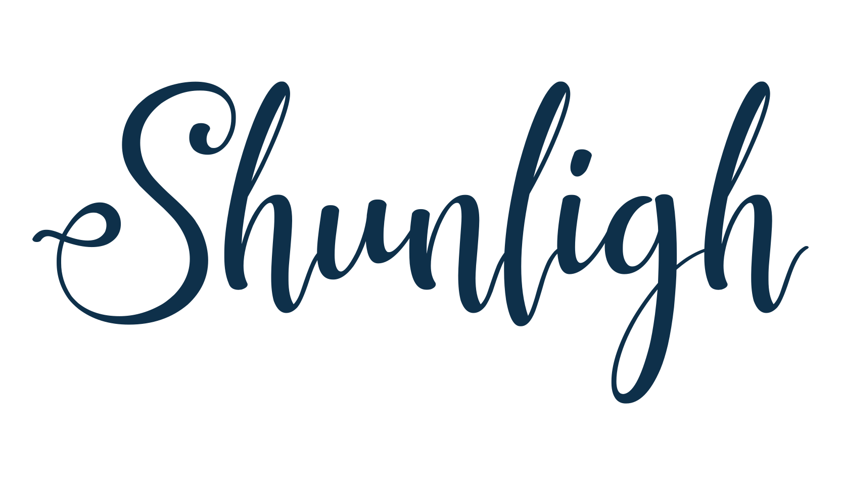 Shunligh, calligraphy font preview