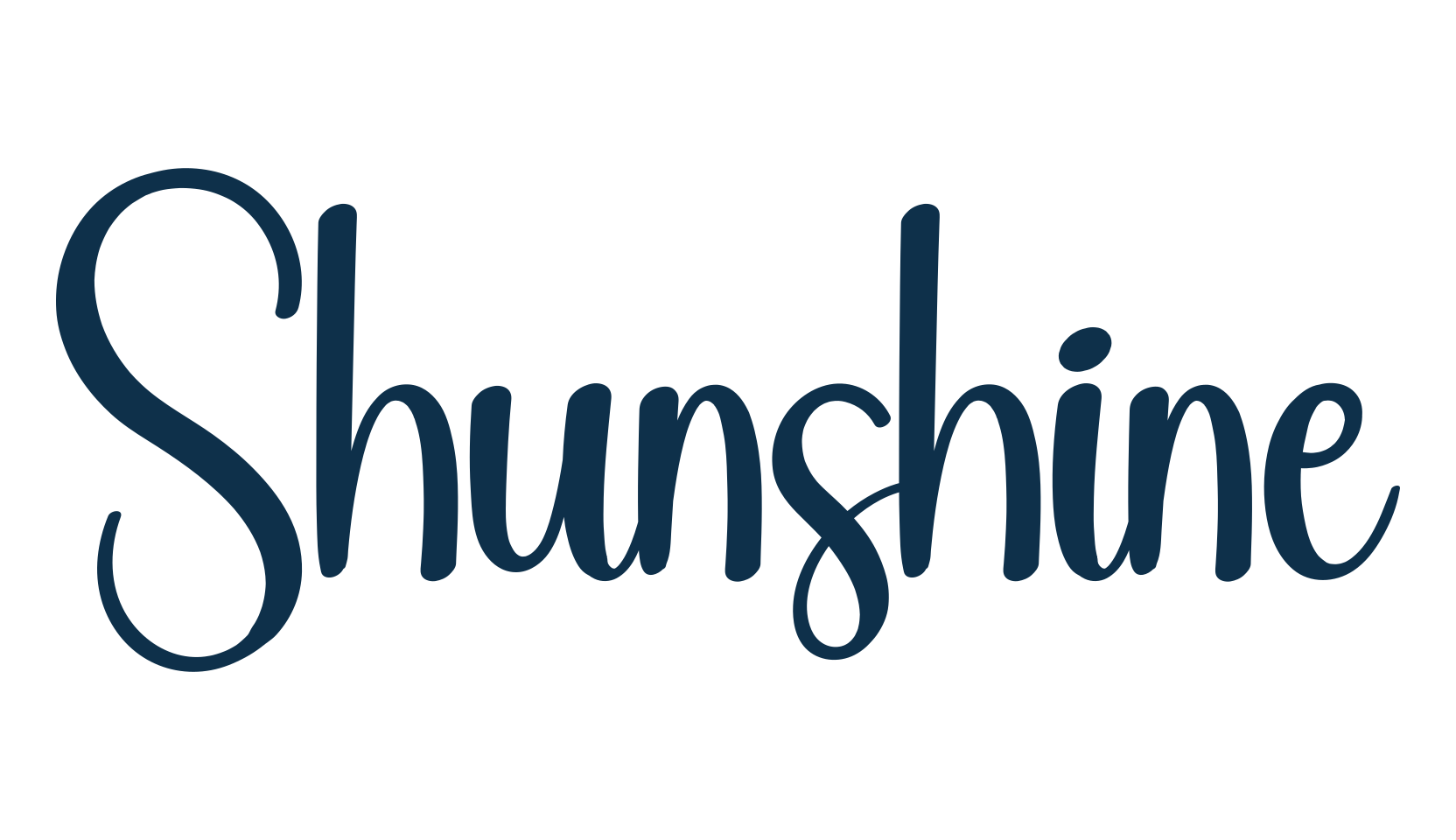 Shunshine, handwriting font preview