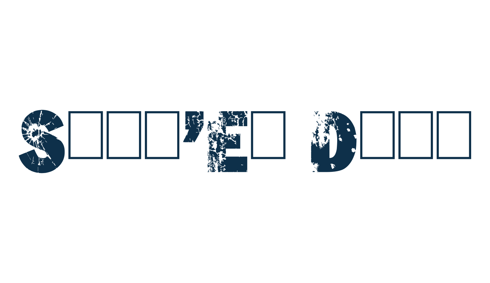 Shut'Em Down, fancy destroy decorative font preview