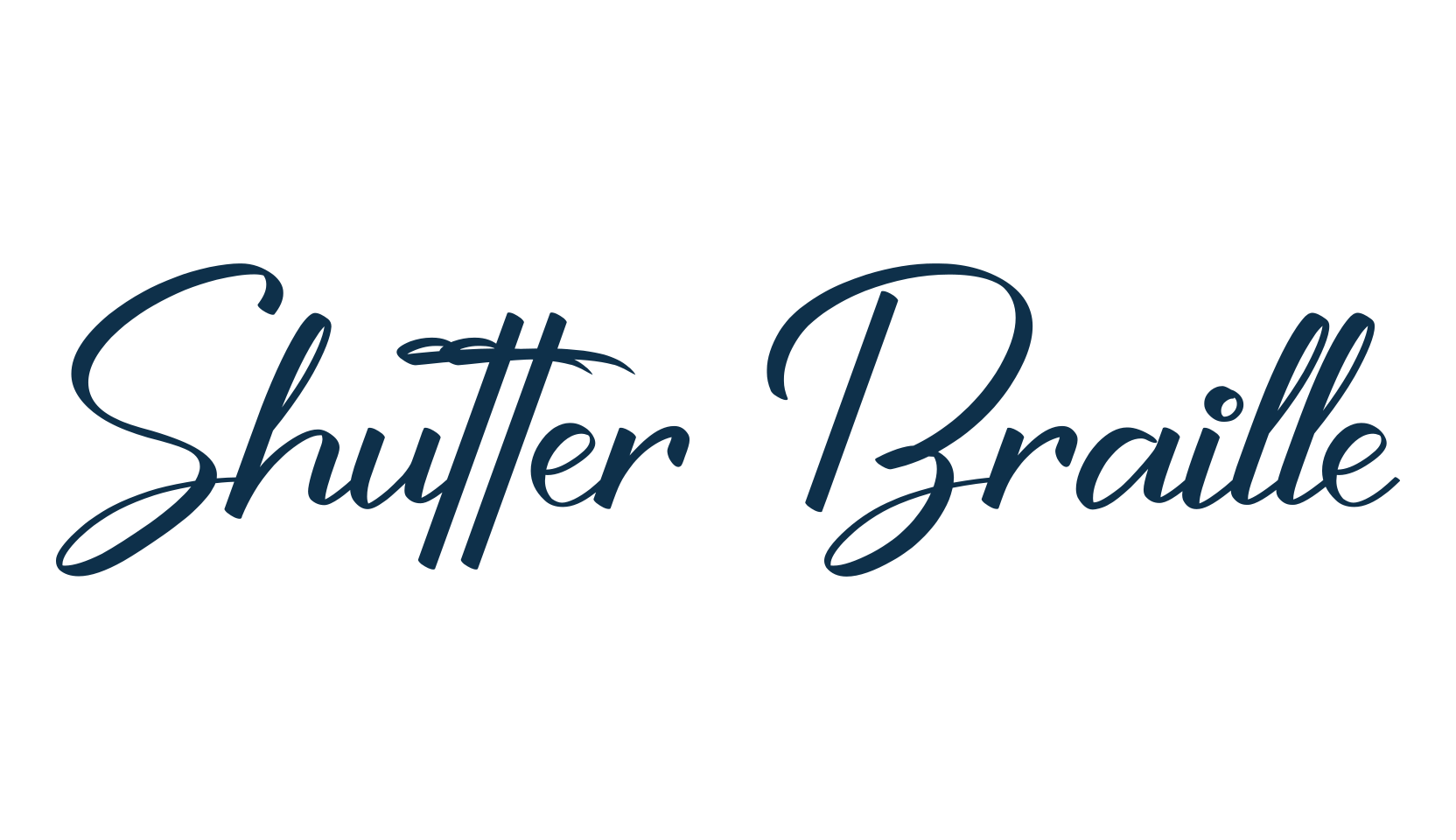Shutter Braille, script calligraphy fancy decorative font preview