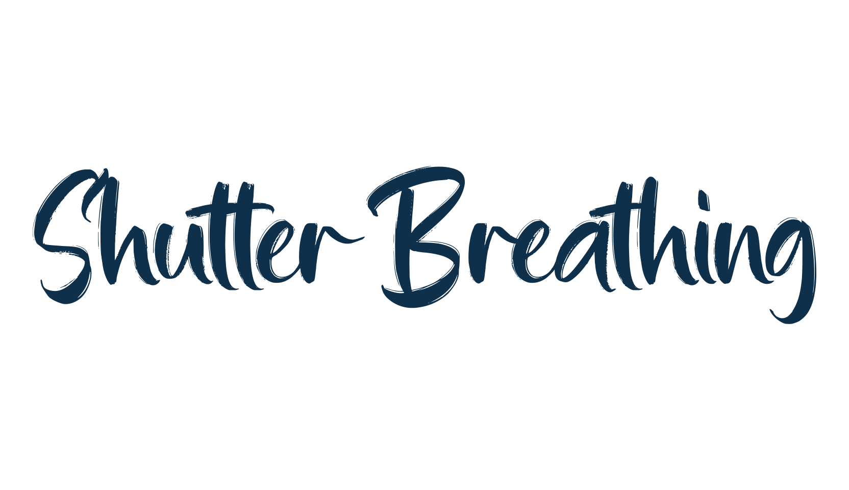 Shutter Breathing, brush font preview