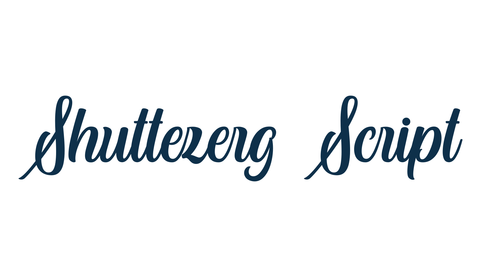 Shuttezerg Script, calligraphy font preview