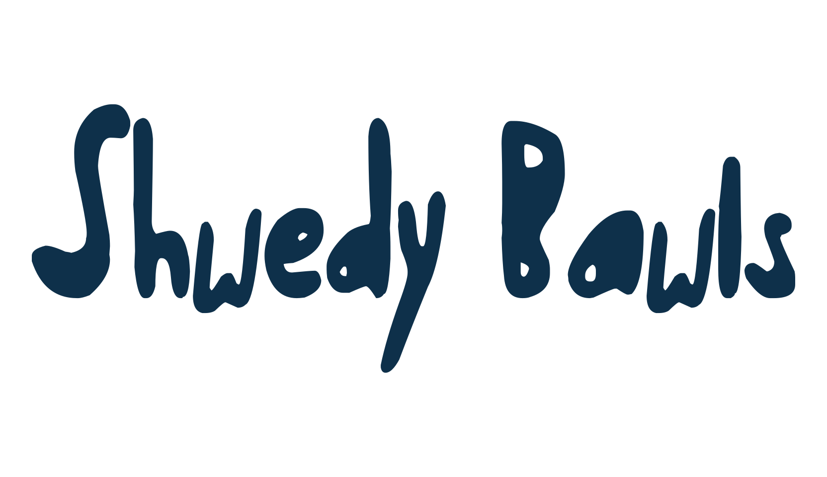 Shwedy Bawls, cartoon font preview