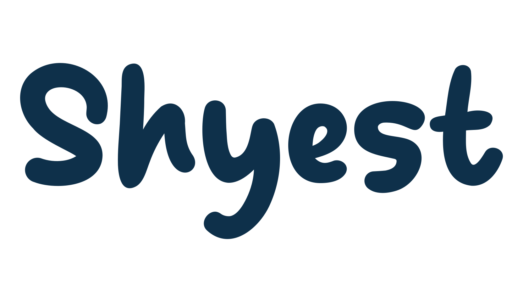 Shyest, cartoon font preview