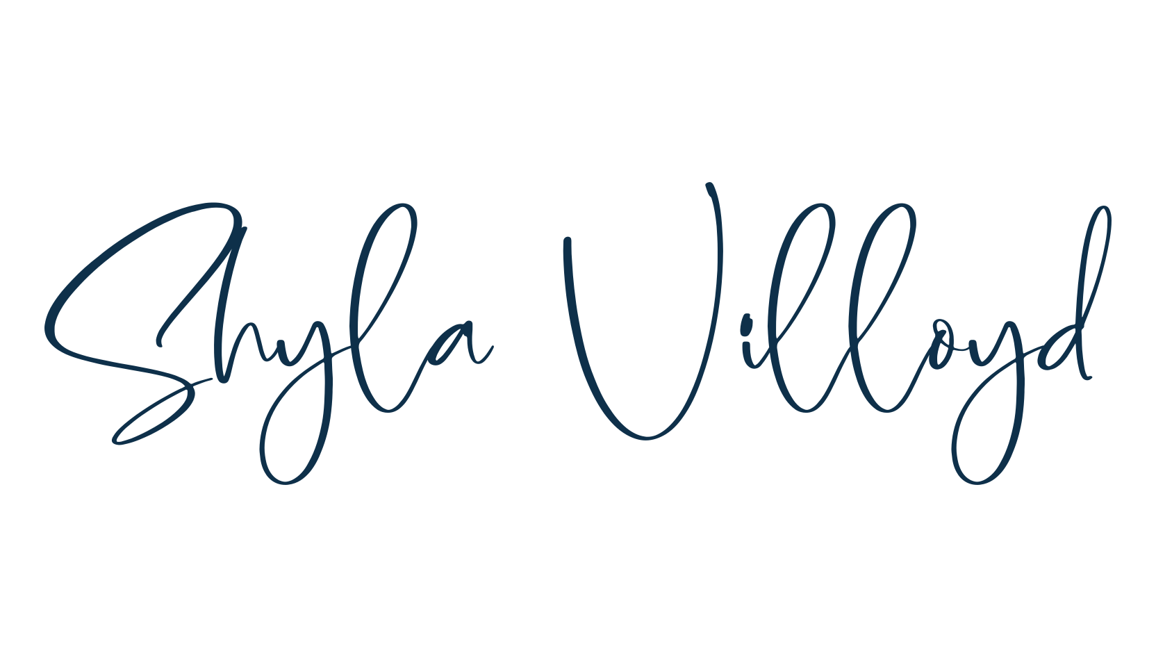 Shyla Villoyd, handwriting font preview